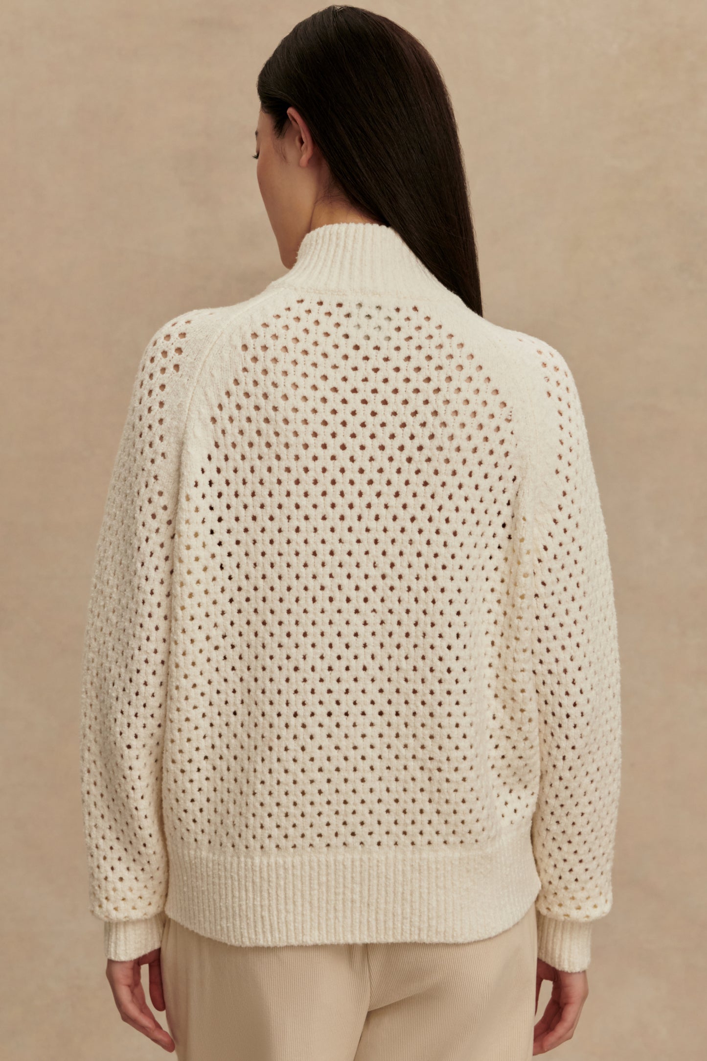 MANDY BOUCLE KNIT JACKET COCONUT MILK