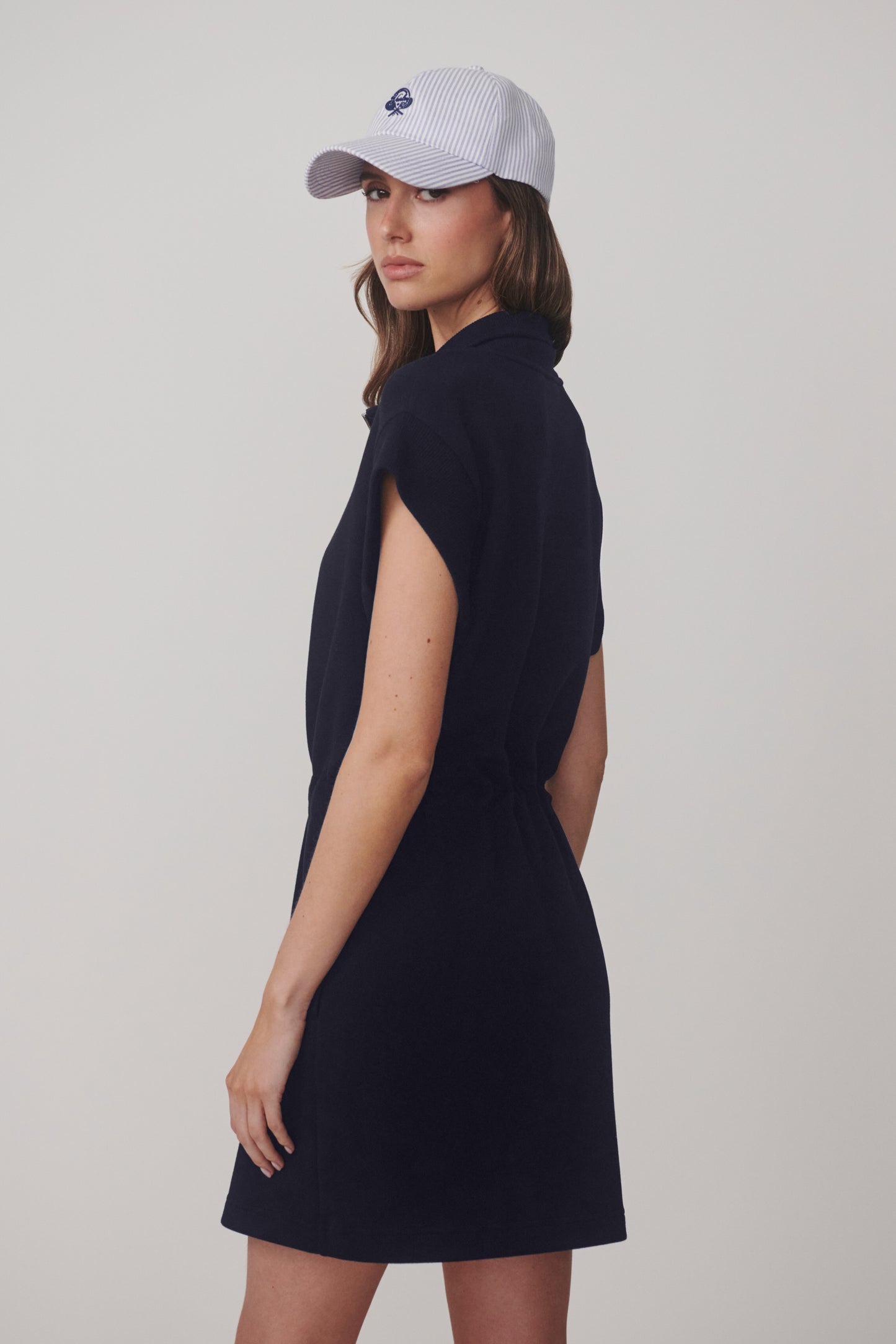 AVAYA HALF ZIP DRESS BLUE NIGHTS