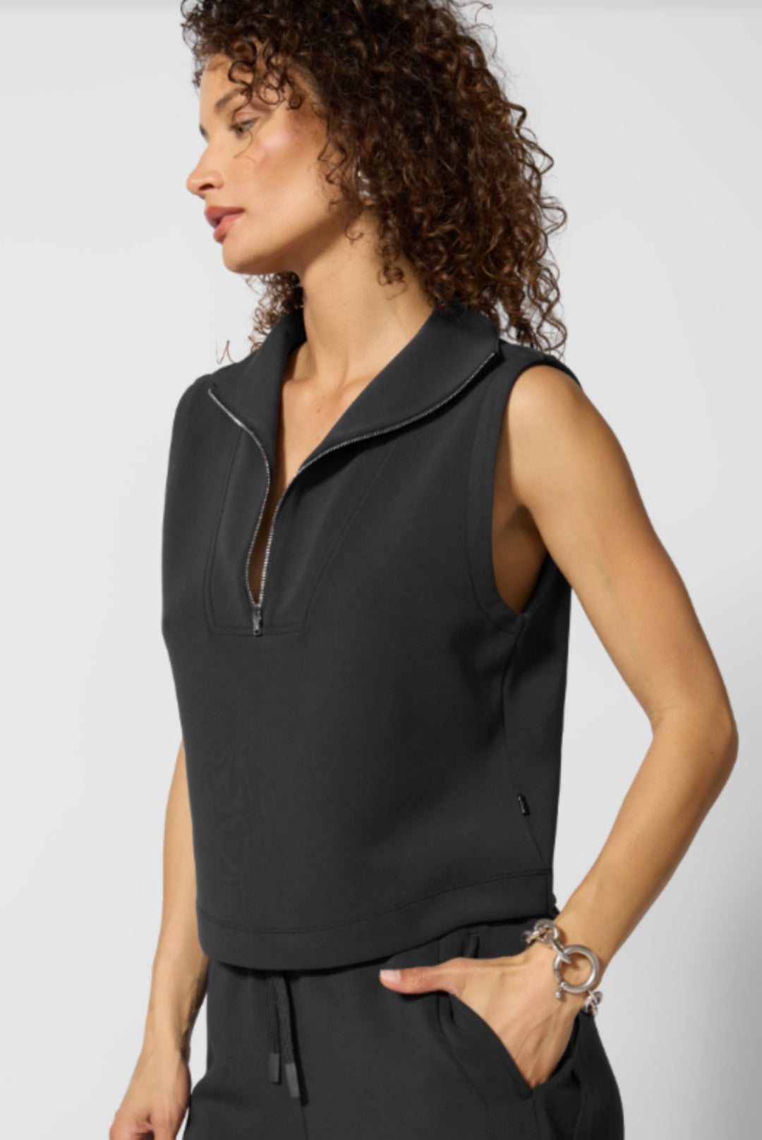 DREAMWEAVE HALF ZIP TANK BLACK
