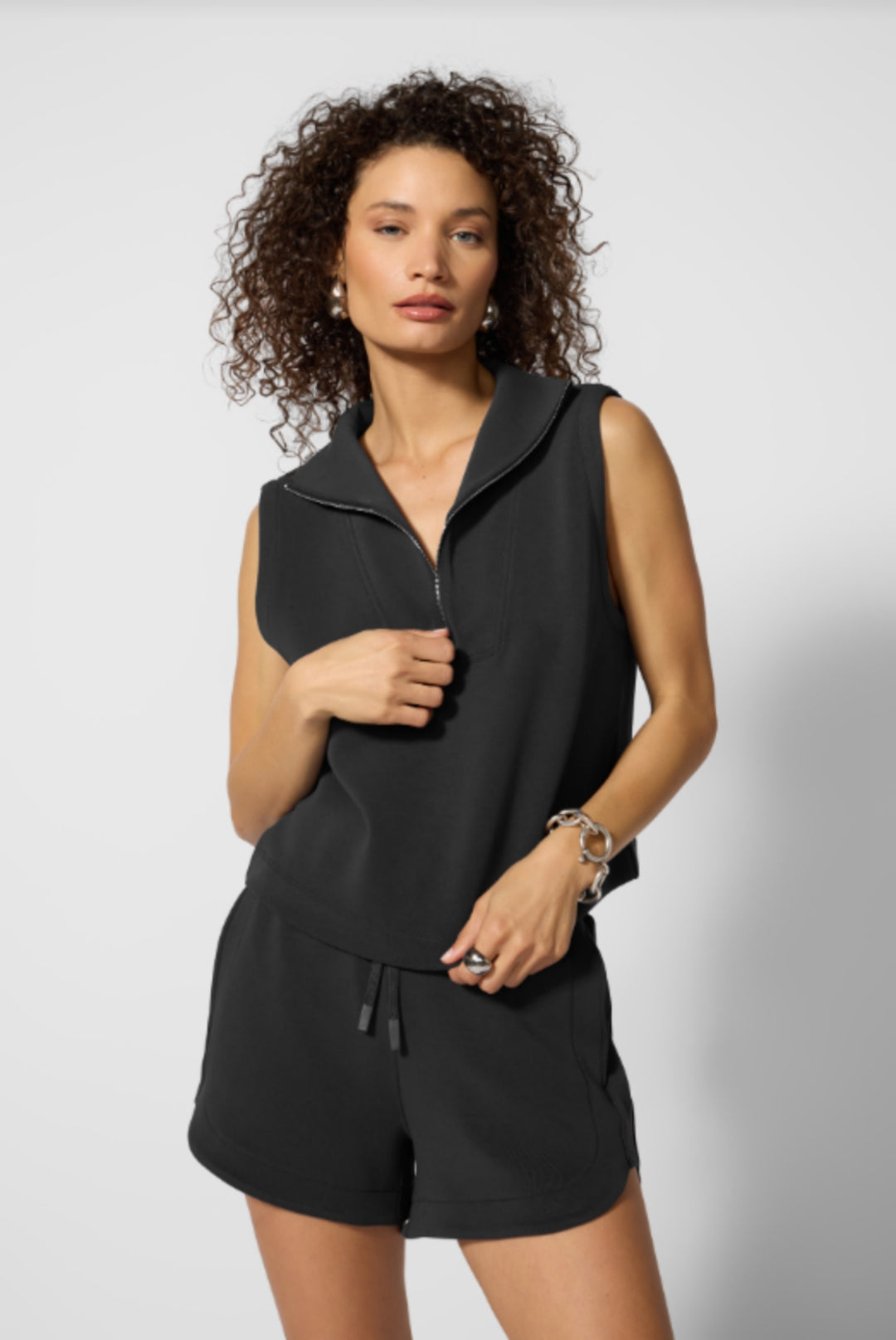 DREAMWEAVE HALF ZIP TANK BLACK