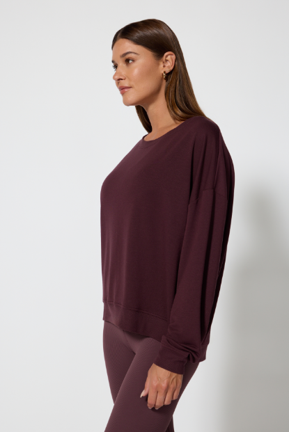 SERENE CREW PULLOVER HUCKLEBERRY