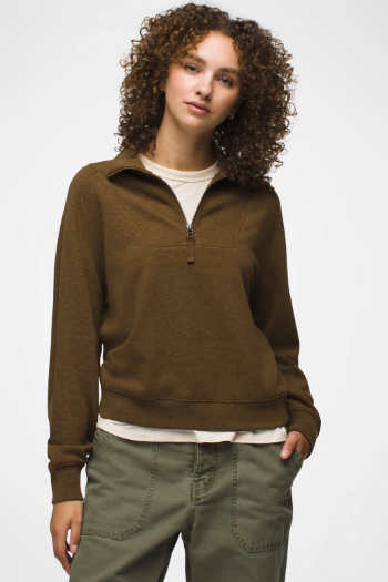 COZY UP HALF ZIP PULLOVER EARTH