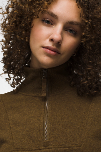 COZY UP HALF ZIP PULLOVER EARTH