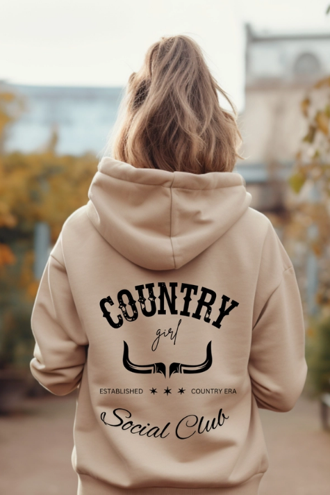 COUNTRY GIRL SOCIAL CLUB HOODIE SAND