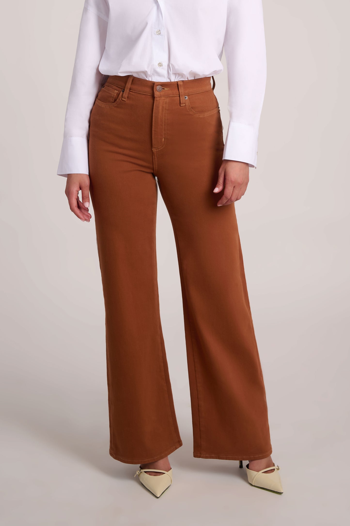 LILY WIDE LEG JEAN AURORA BROWN