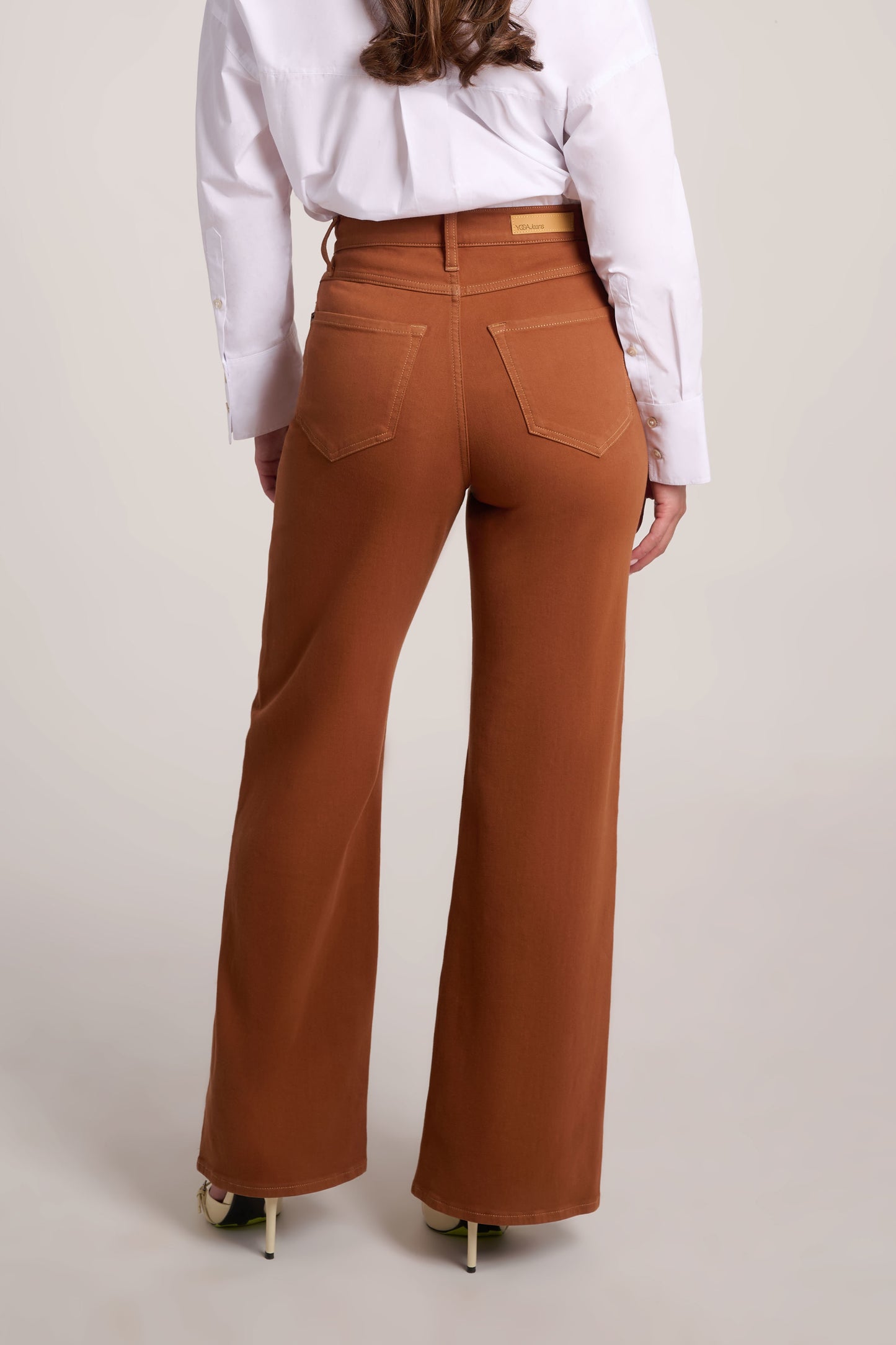 LILY WIDE LEG JEAN AURORA BROWN