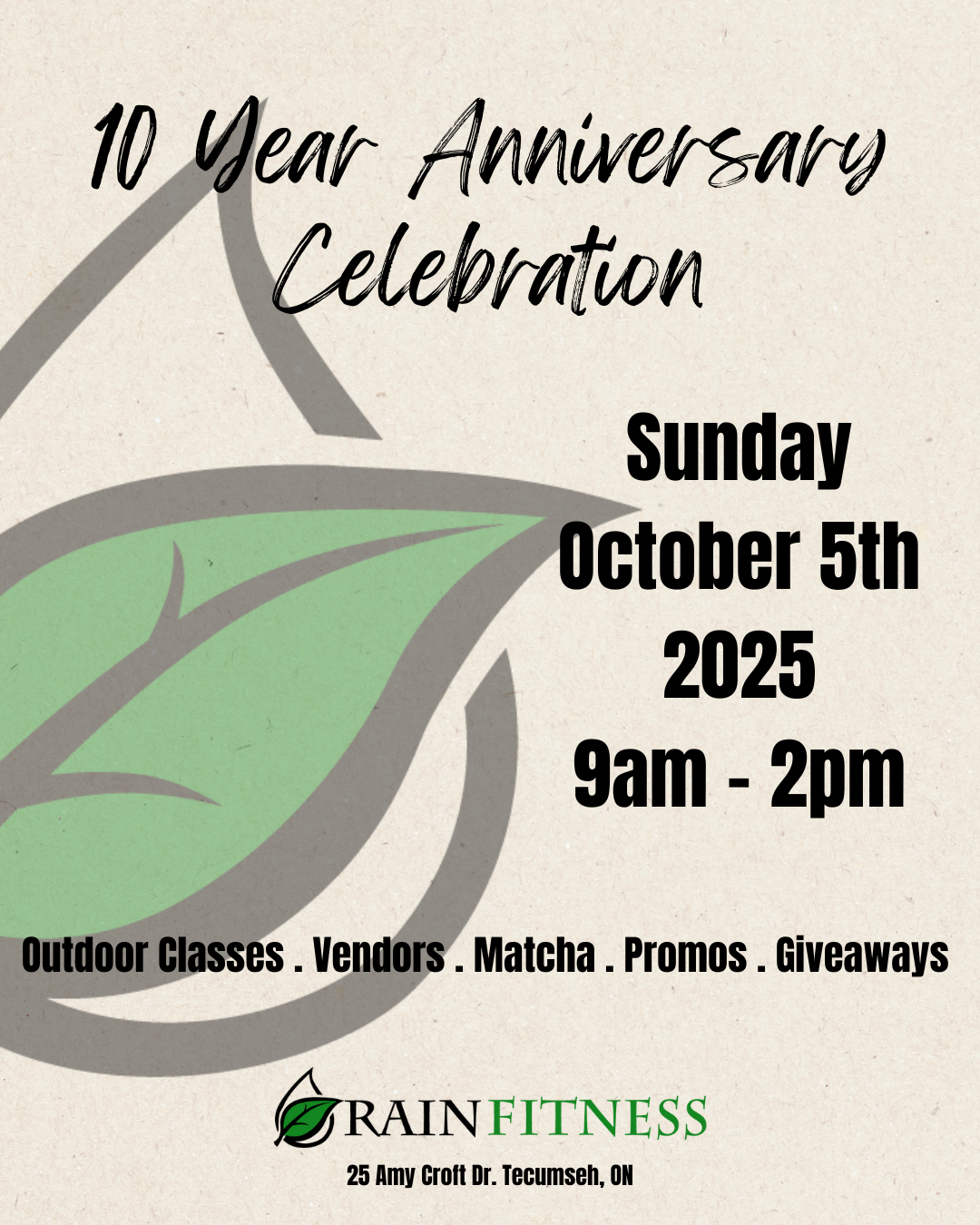 10 YEAR ANNIVERSARY CELEBRATION