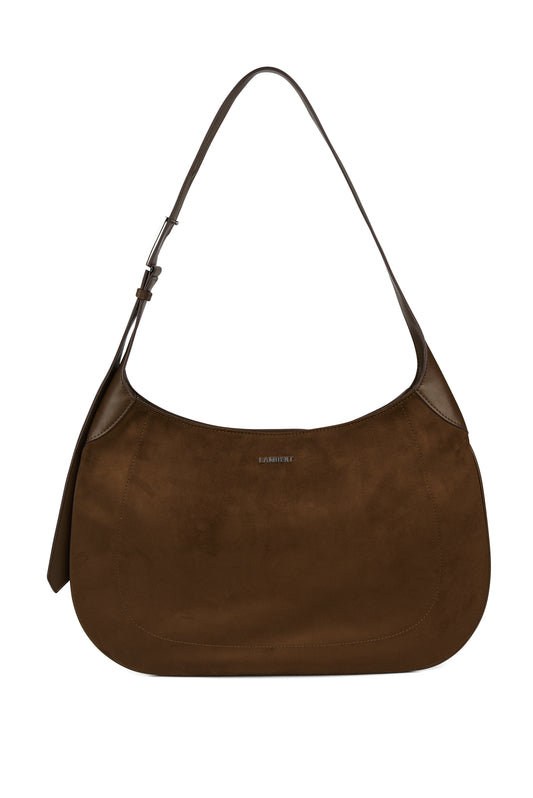 BLAIR SUEDE SHOULDER BAG CACAO