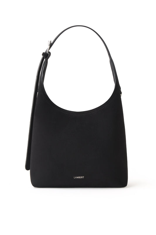 ELENA SUEDE SHOULDER BAG BLACK