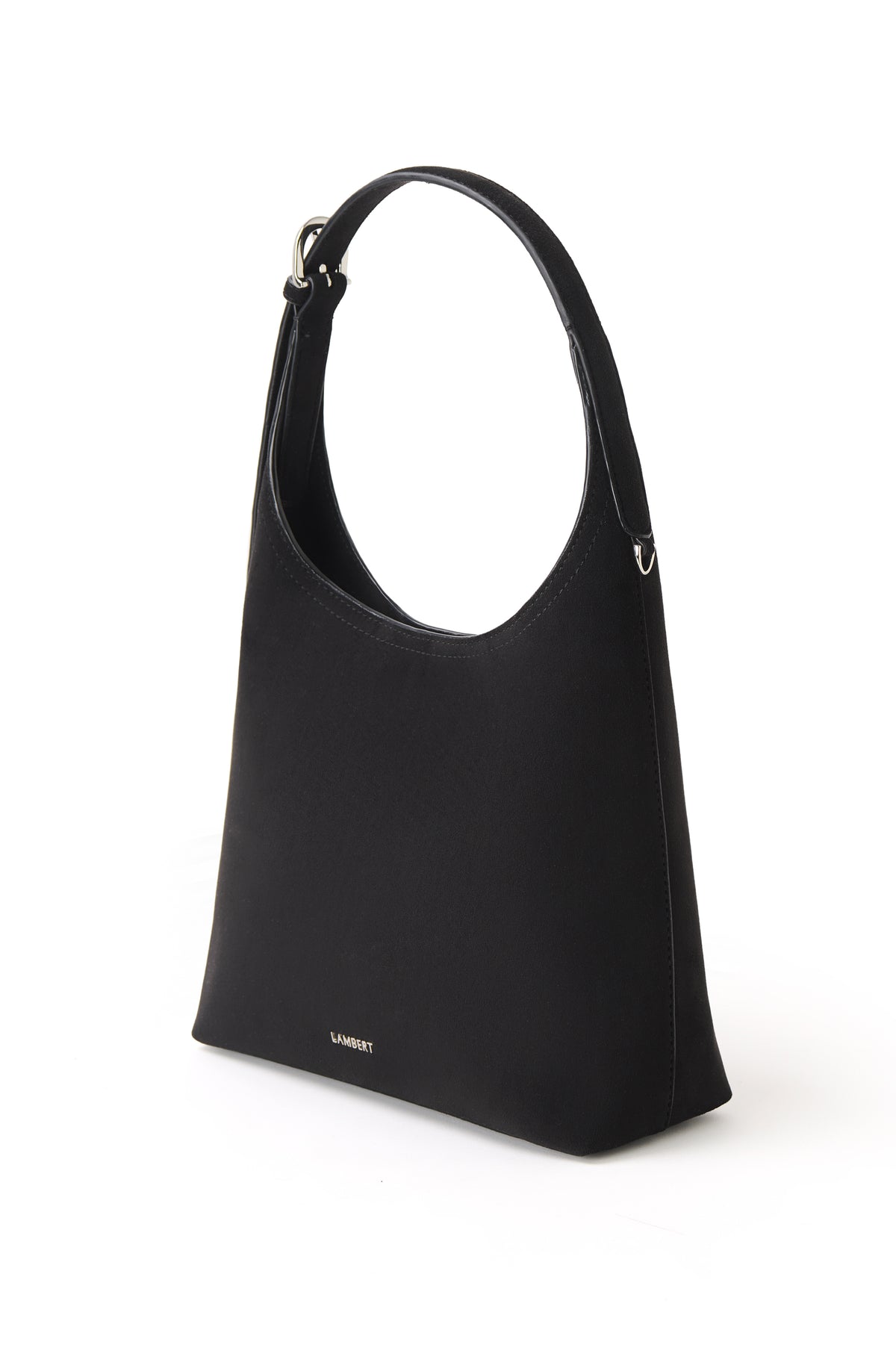 ELENA SUEDE SHOULDER BAG BLACK