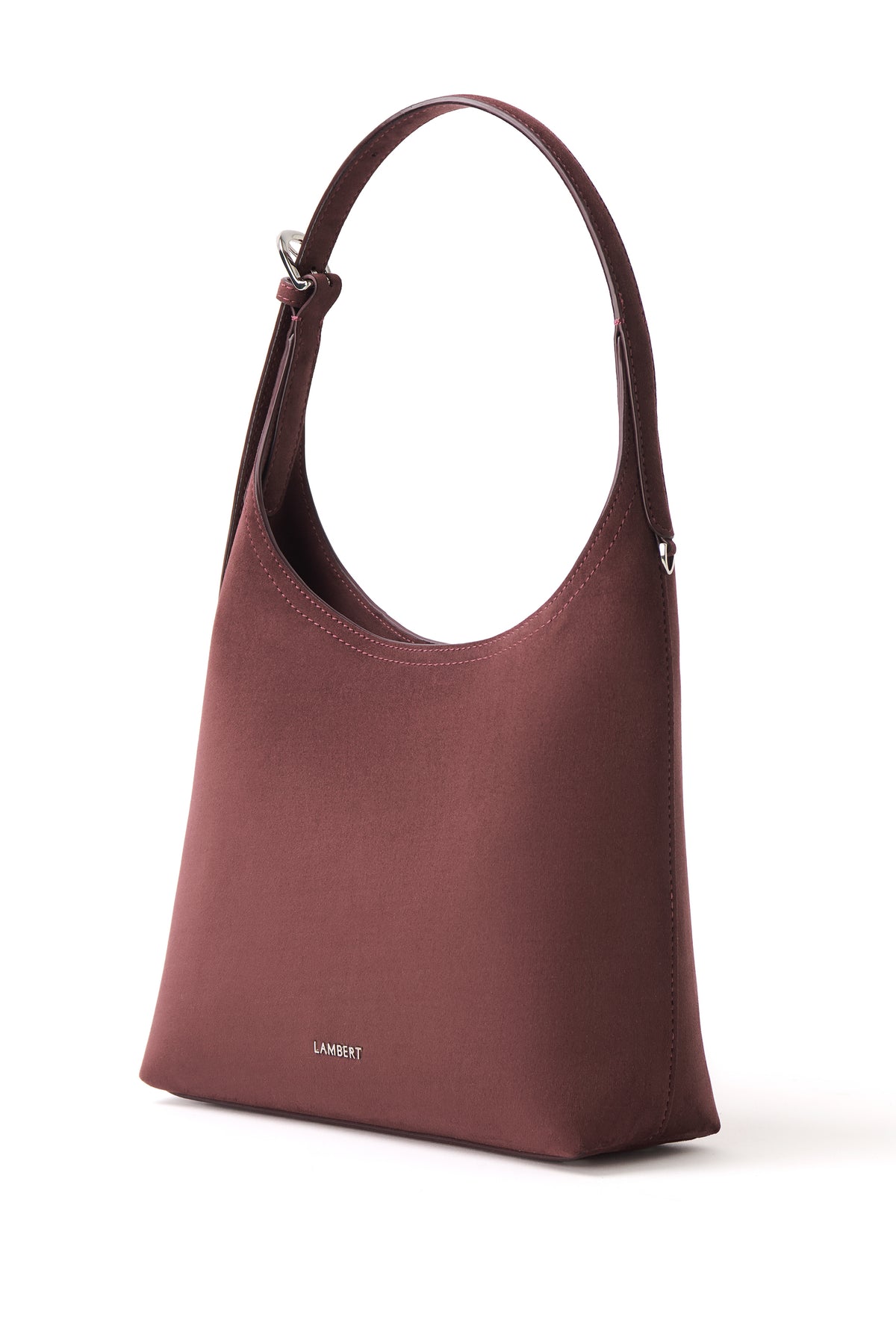 ELENA SUEDE SHOULDER BAG CASSIS