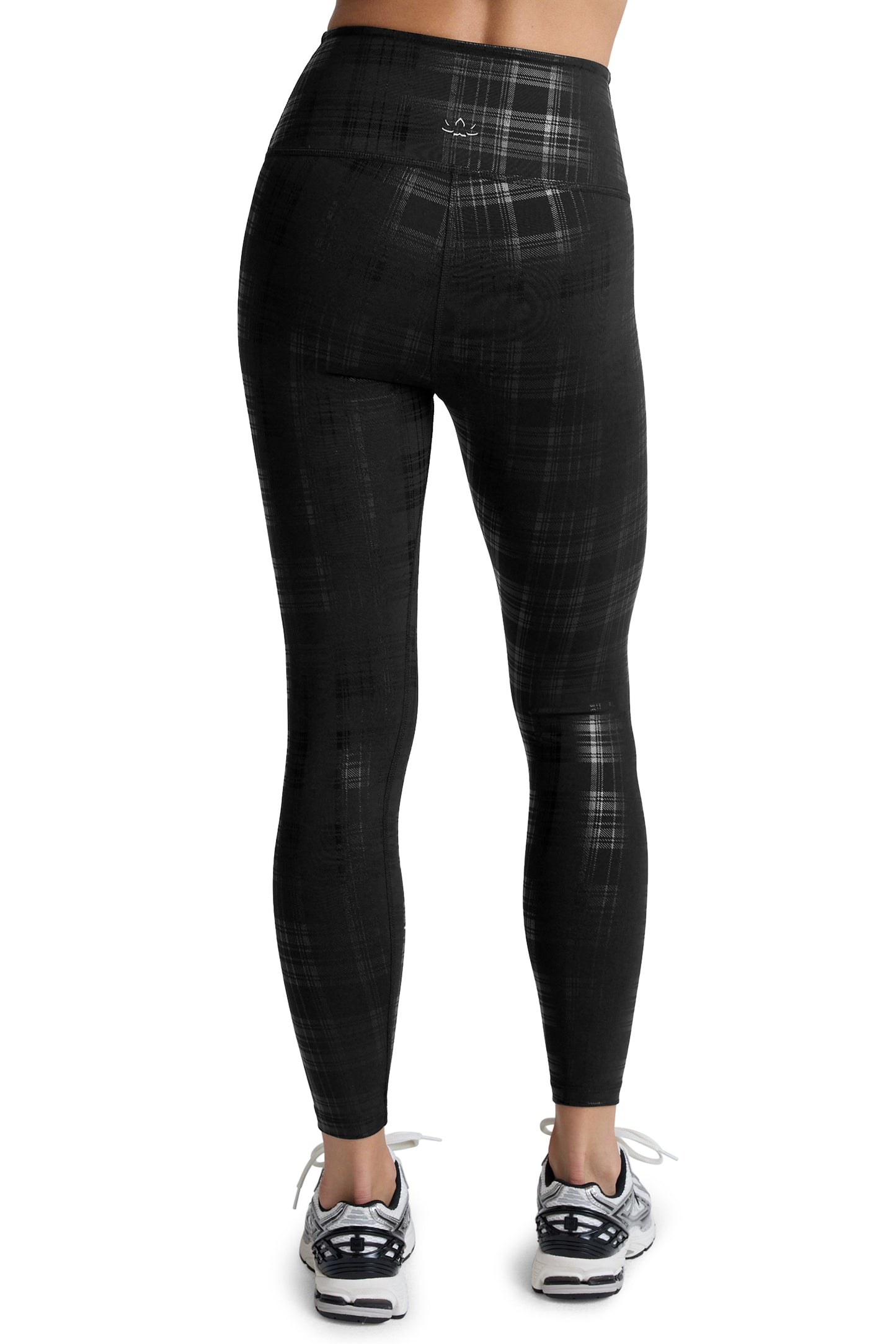 PLAID FOIL MIDI LEGGING BLACK