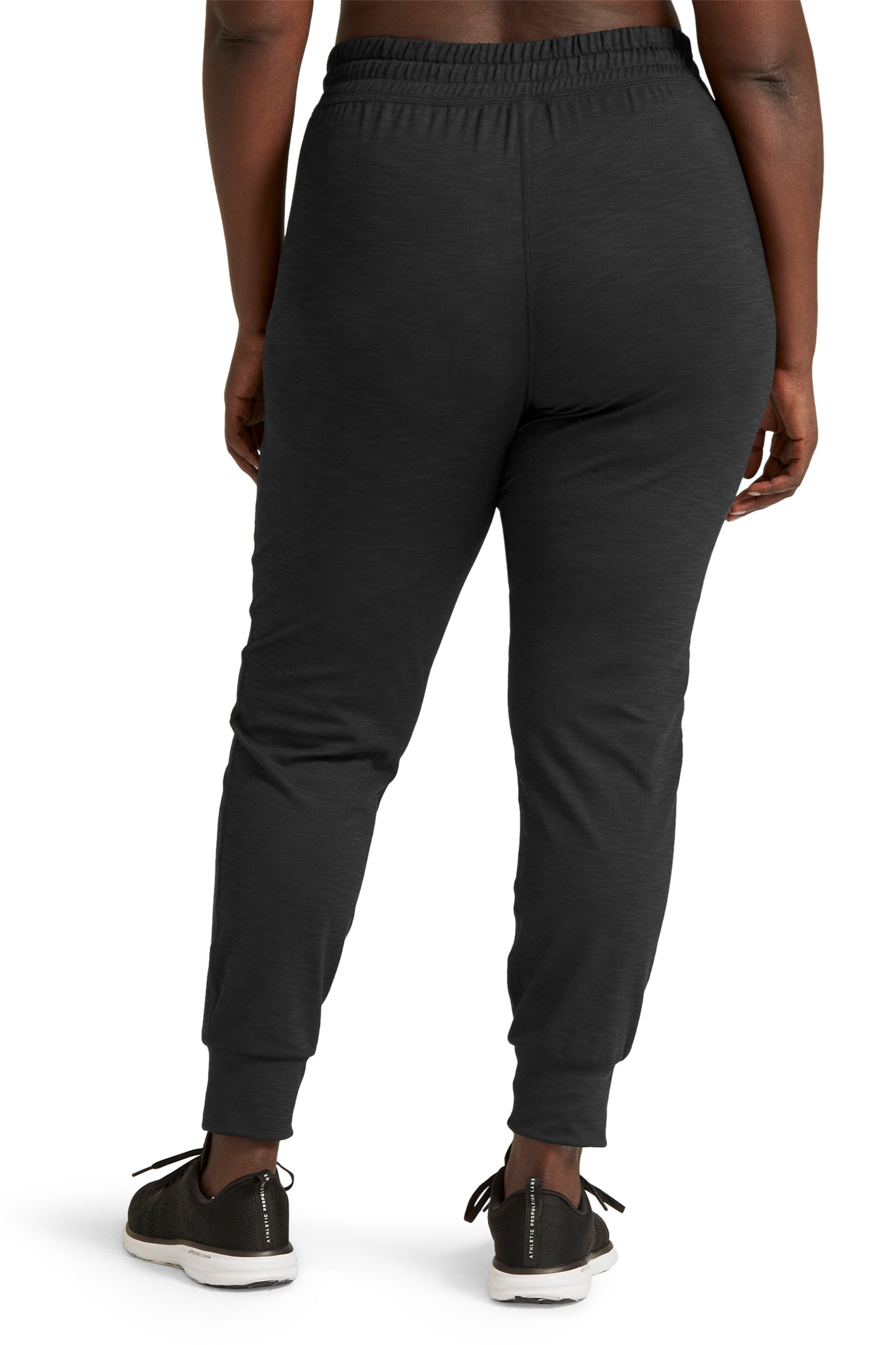 HEATHER RIB STREET JOGGER BLACK