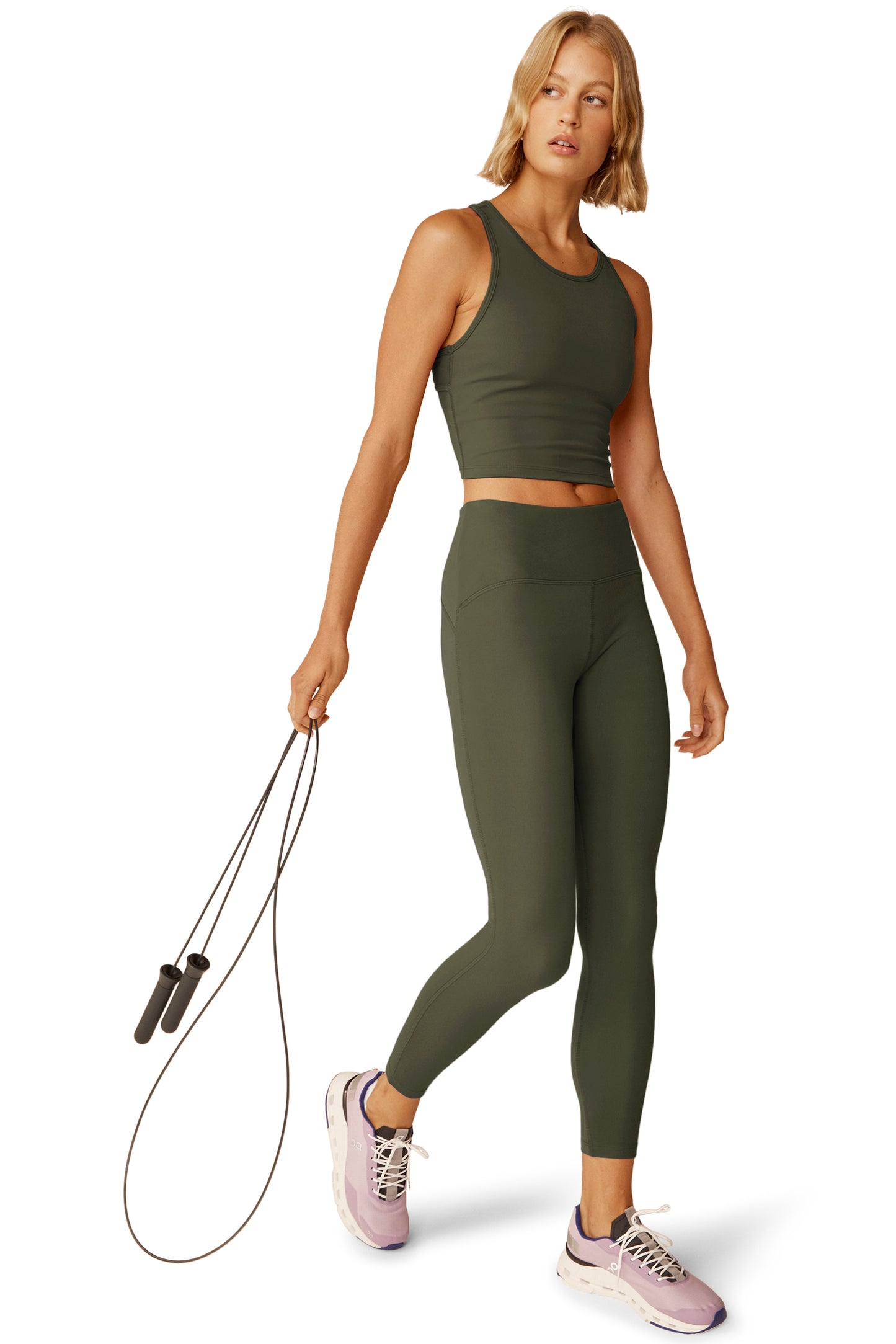 POWERBEYOND BOOTCAMP MIDI LEGGING OLIVE