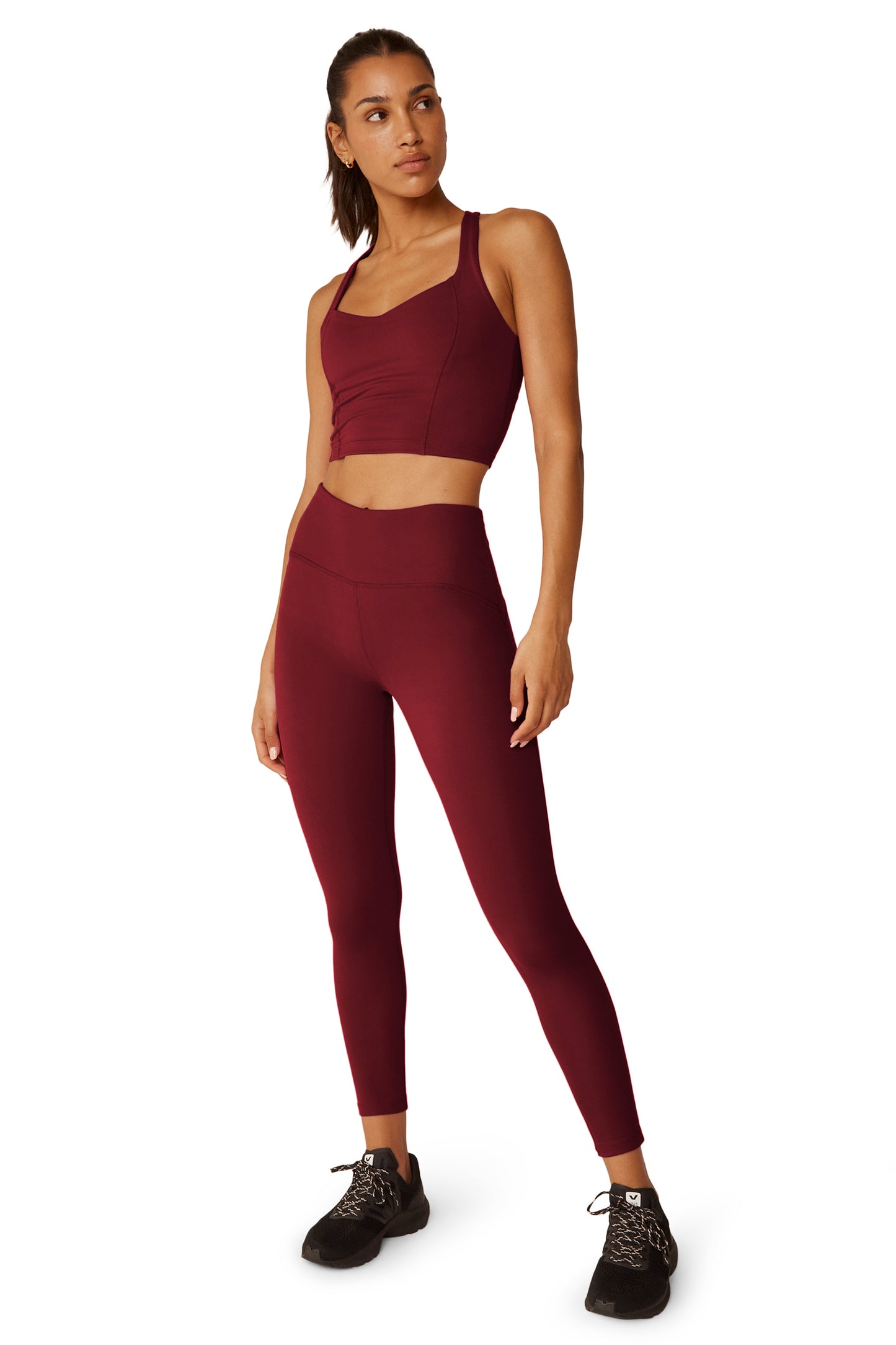 POWERBEYOND INTENSITY RACERBACK CROPPED TANK CALIFORNIA MERLOT