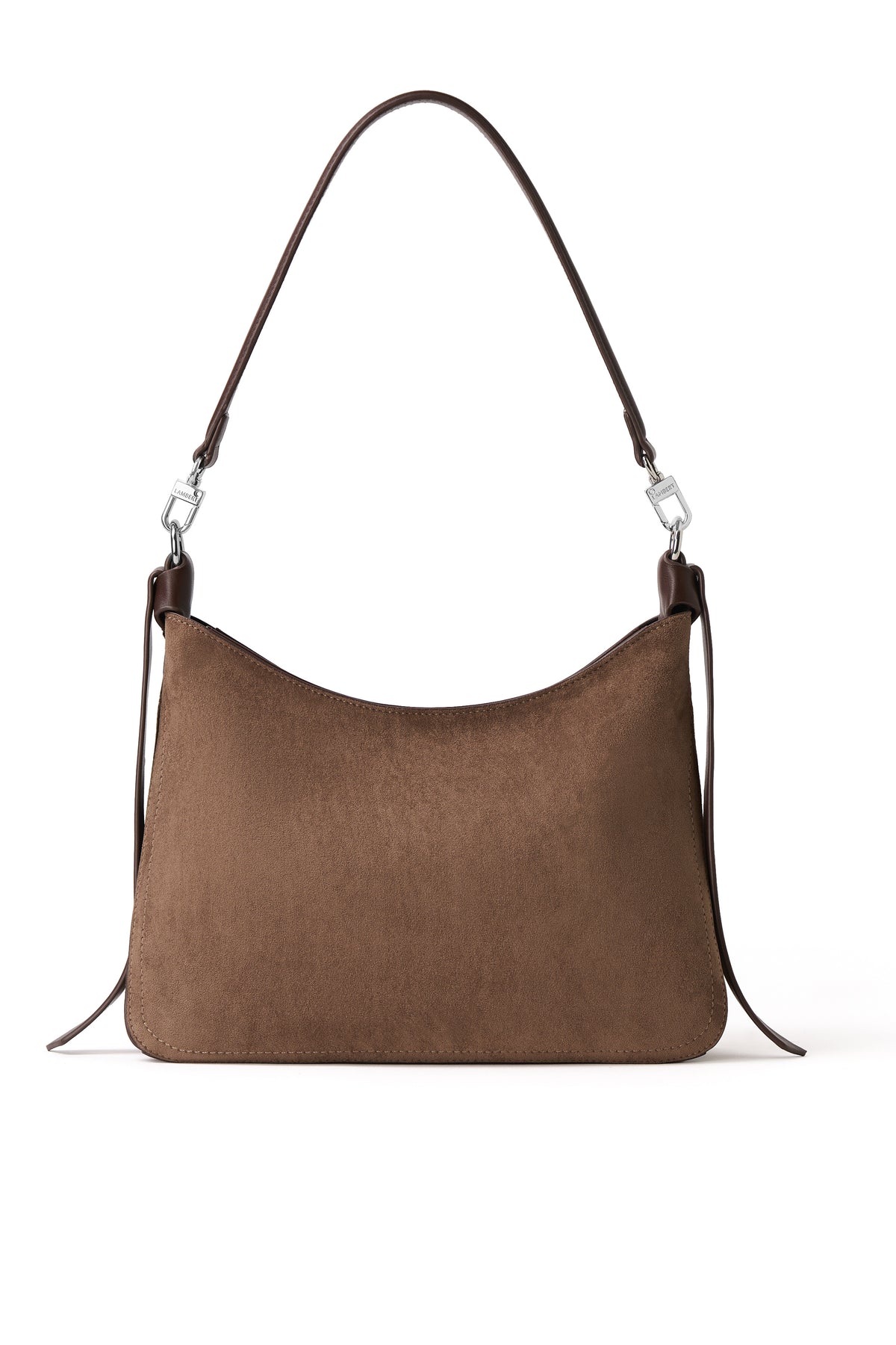 LEONIE 2-IN-1 SUEDE SHOULDER BAG TAUPE