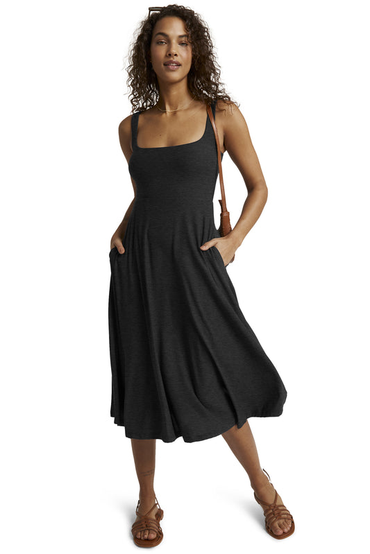 AT THE READY SQUARE NECK DRESS DARKEST NIGHT (PRE-ORDER)