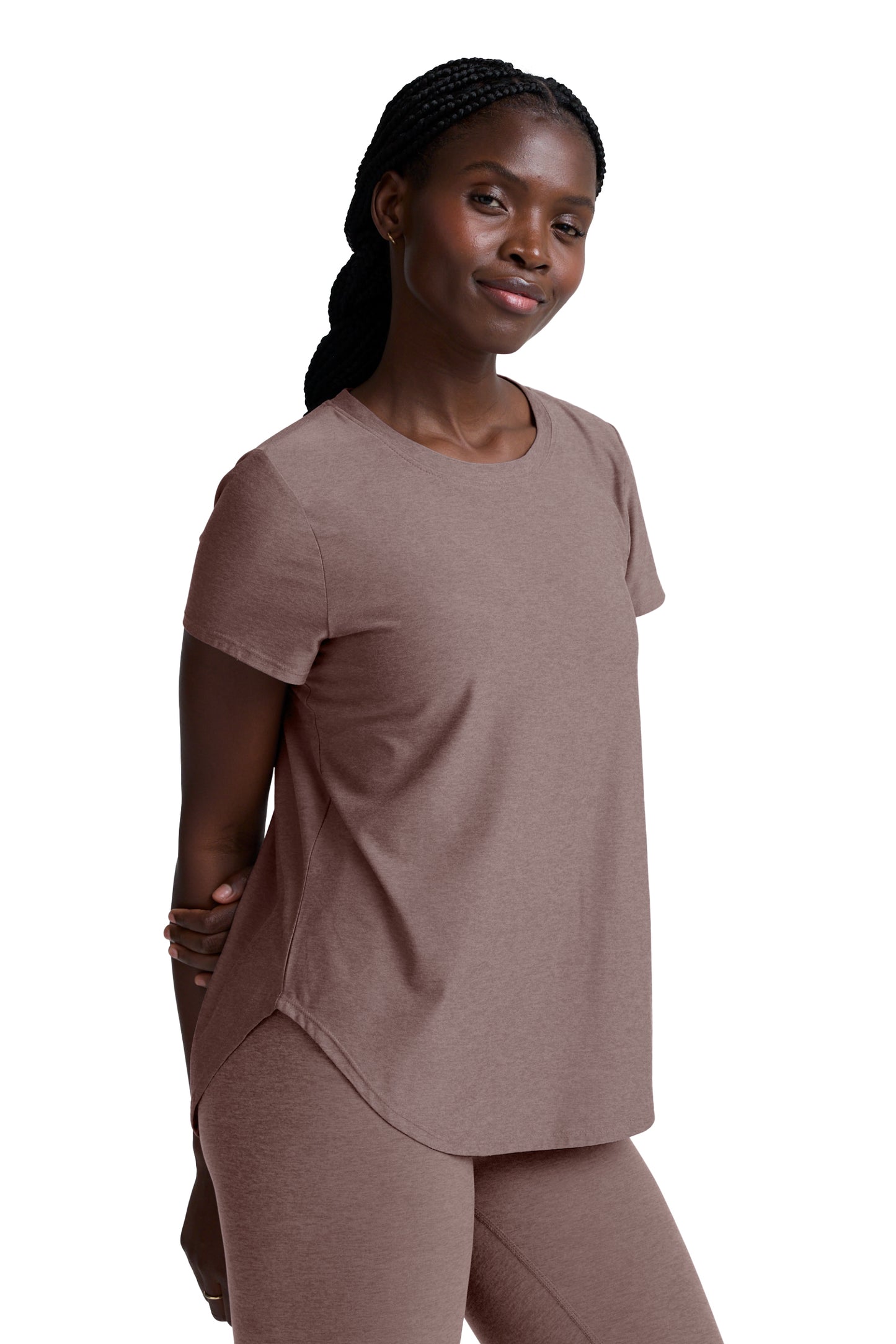 ON THE DOWN LOW TEE ROSEY TAUPE