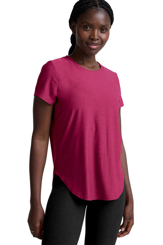 ON THE DOWN LOW TEE SANGRIA HEATHER