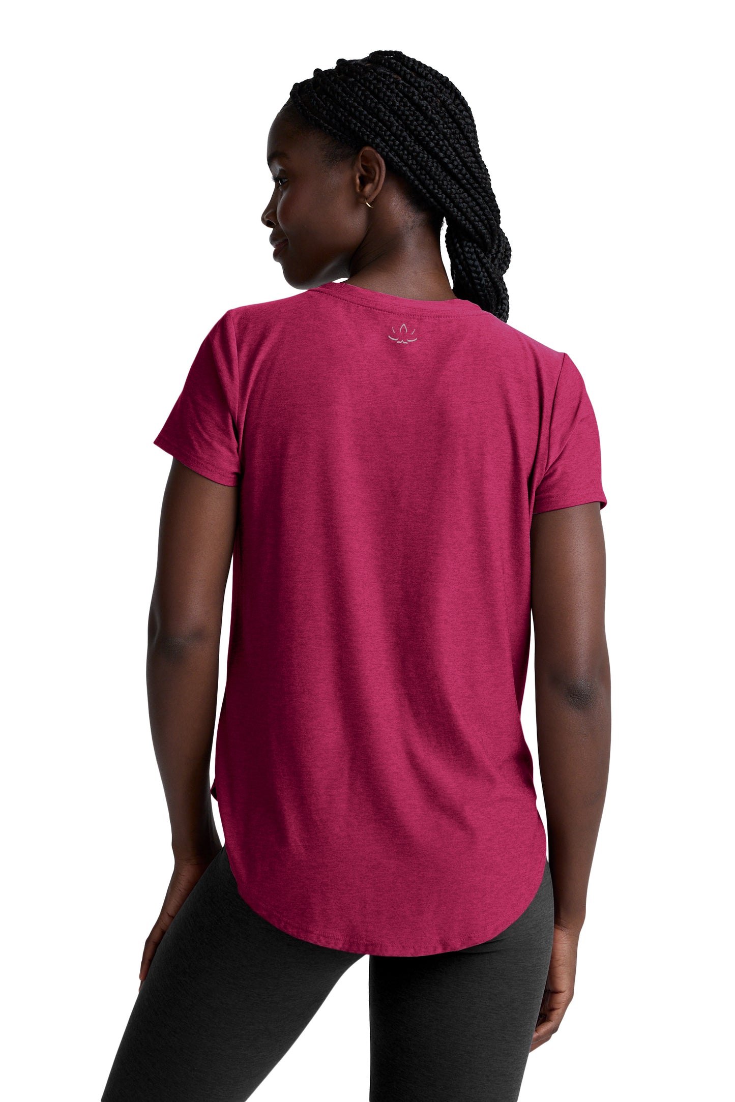 ON THE DOWN LOW TEE SANGRIA HEATHER