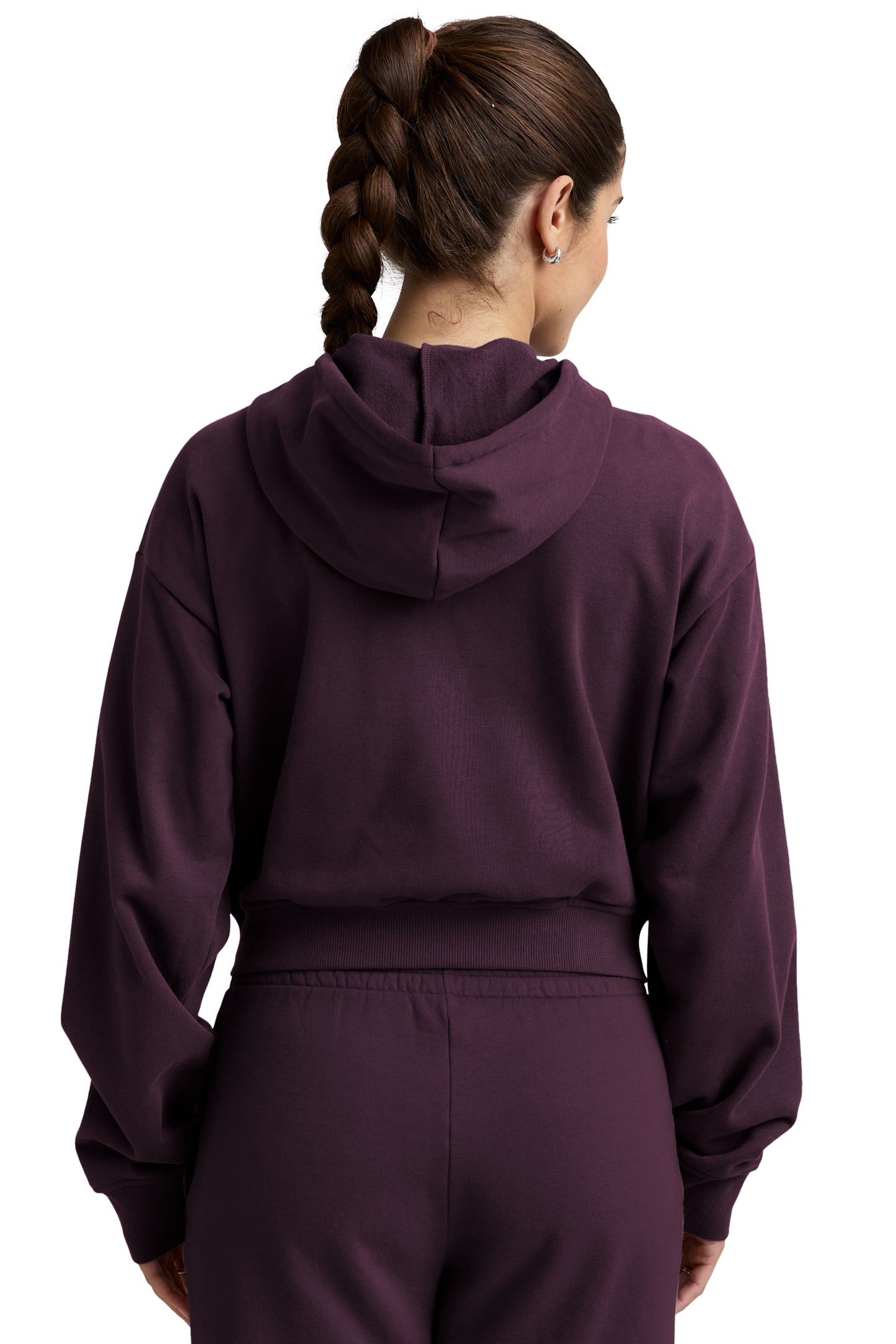 LUXEFLEECE ZIP UP HOODIE EGGPLANT PURPLE