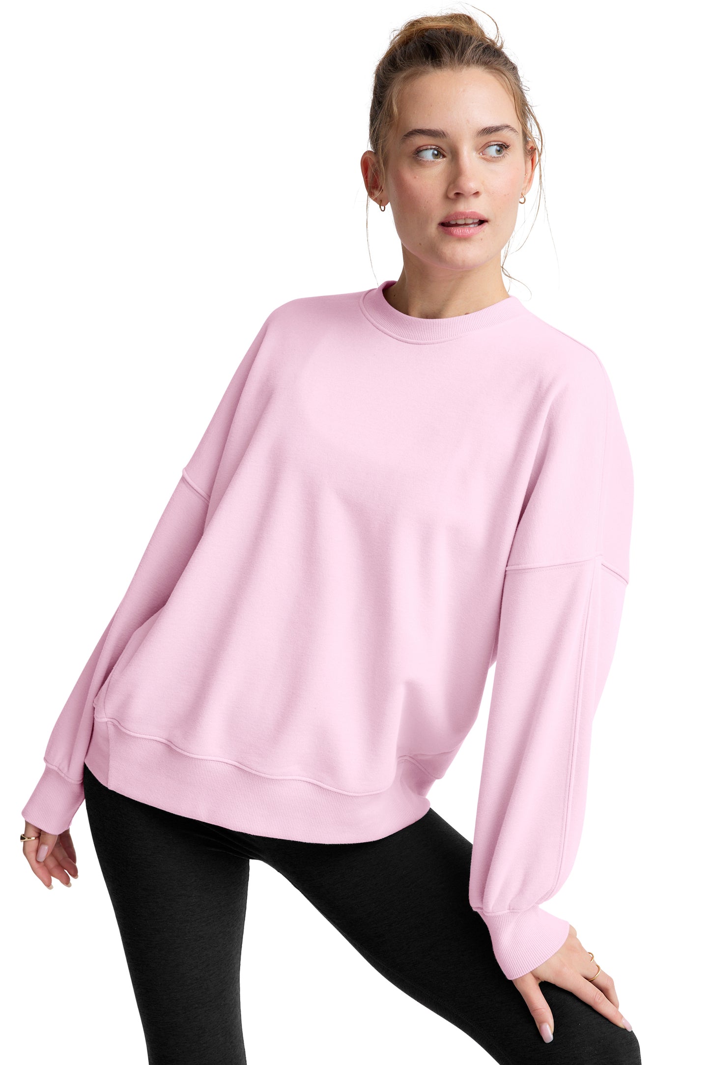 LUXEFLEECE OVERSIZED SWEATSHIRT FROSTY PINK
