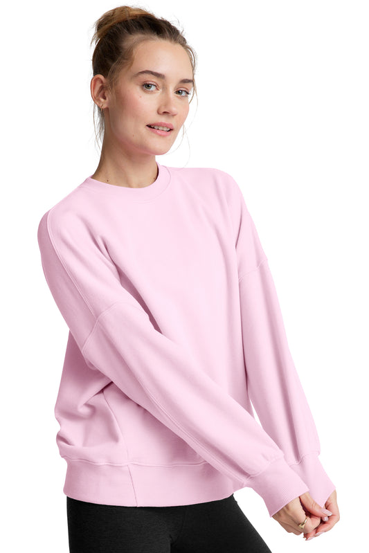 LUXEFLEECE OVERSIZED SWEATSHIRT FROSTY PINK