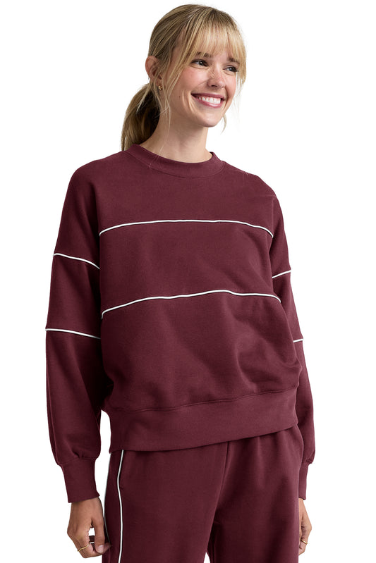 LUXEFLEECE PIPER OVERSIZED SWEATSHIRT DARK CHERRY