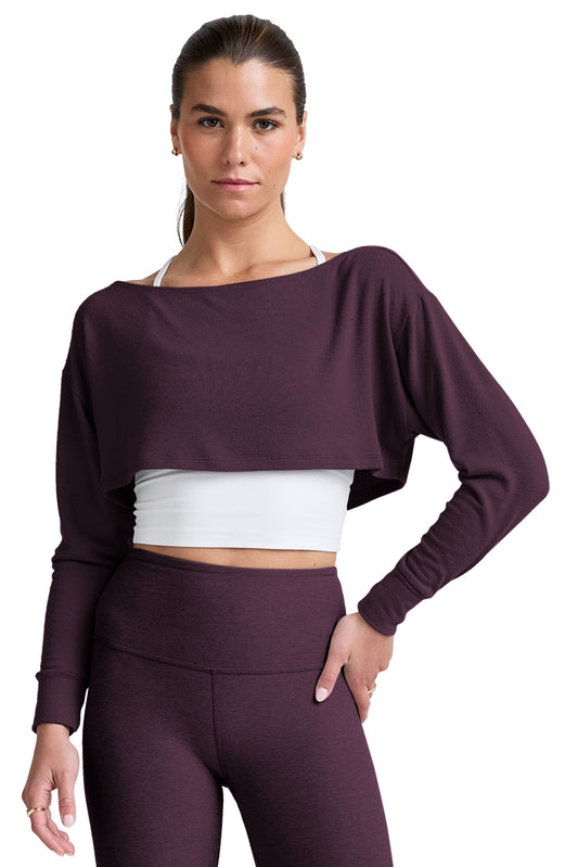 DUET 2-WAY CONVERTIBLE SHRUG EGGPLANT PURPLE