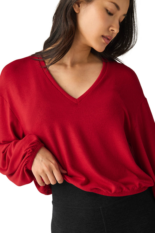 SOFT SPOKEN PULLOVER RUBY RED