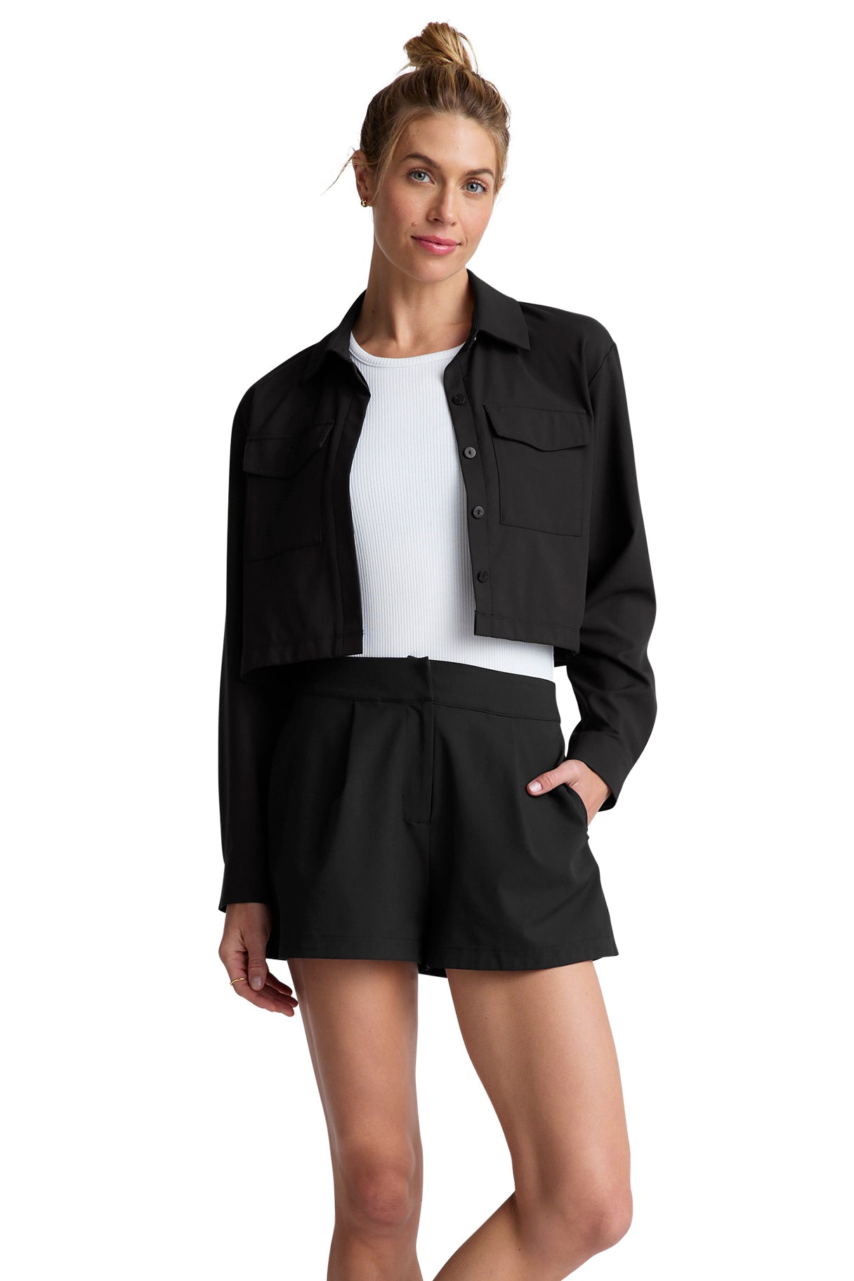 MIDTOWN CROPPED JACKET BLACK