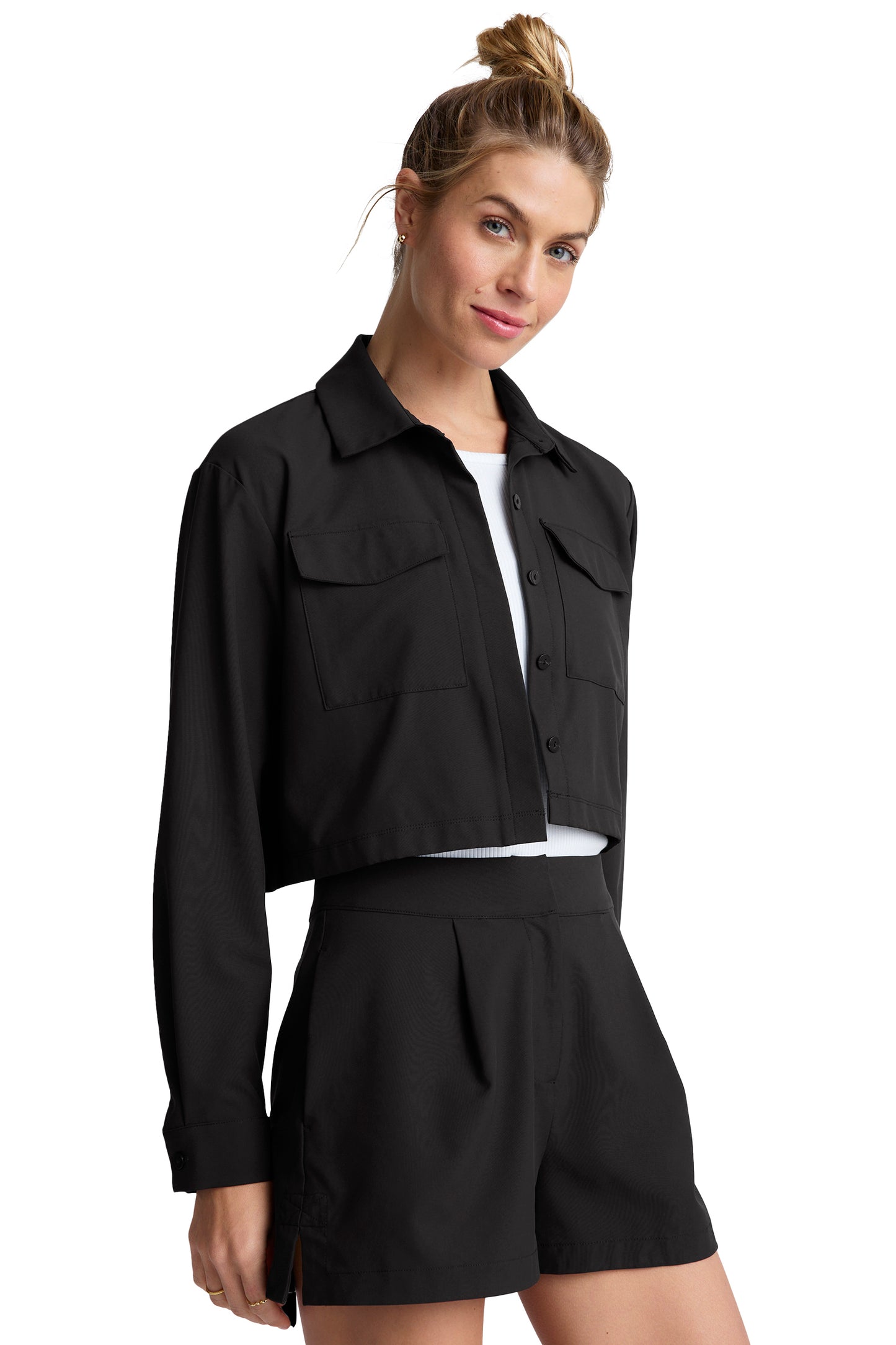 MIDTOWN CROPPED JACKET BLACK