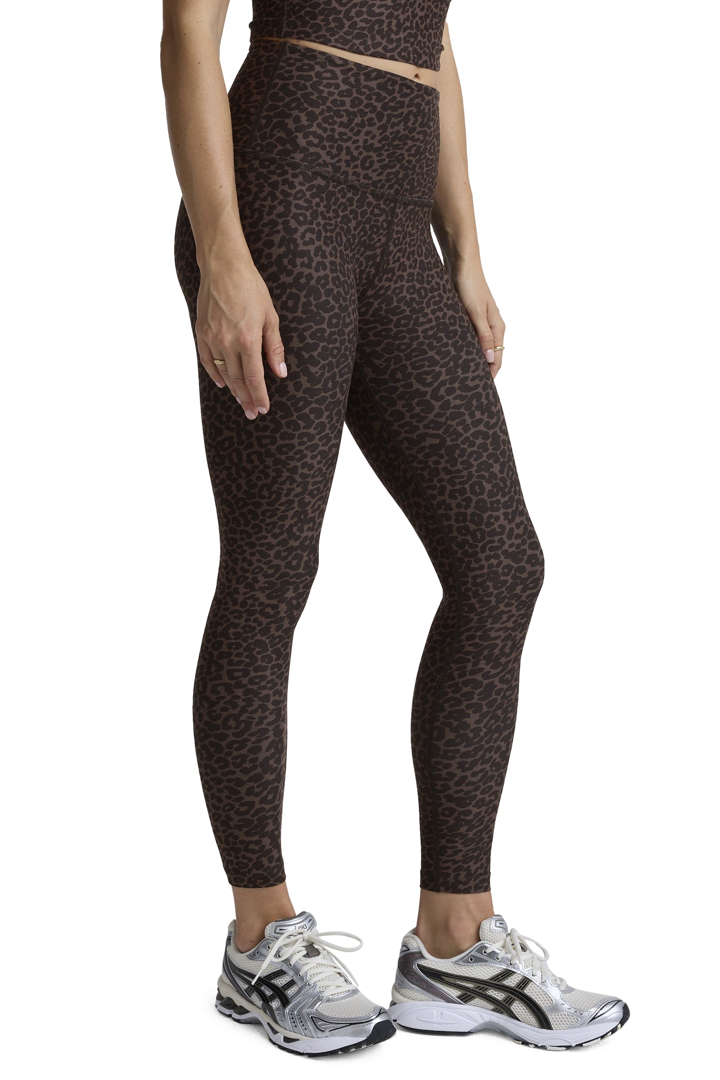 CAUGHT IN THE MIDI SPACEDYE LEGGING ESPRESSO LEOPARD