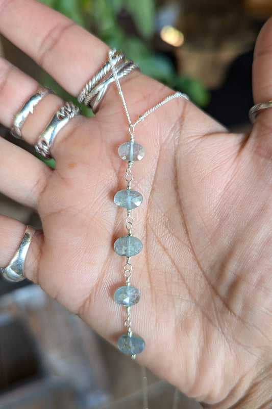 APATITE STERLING SILVER PENDANT NECKLACE