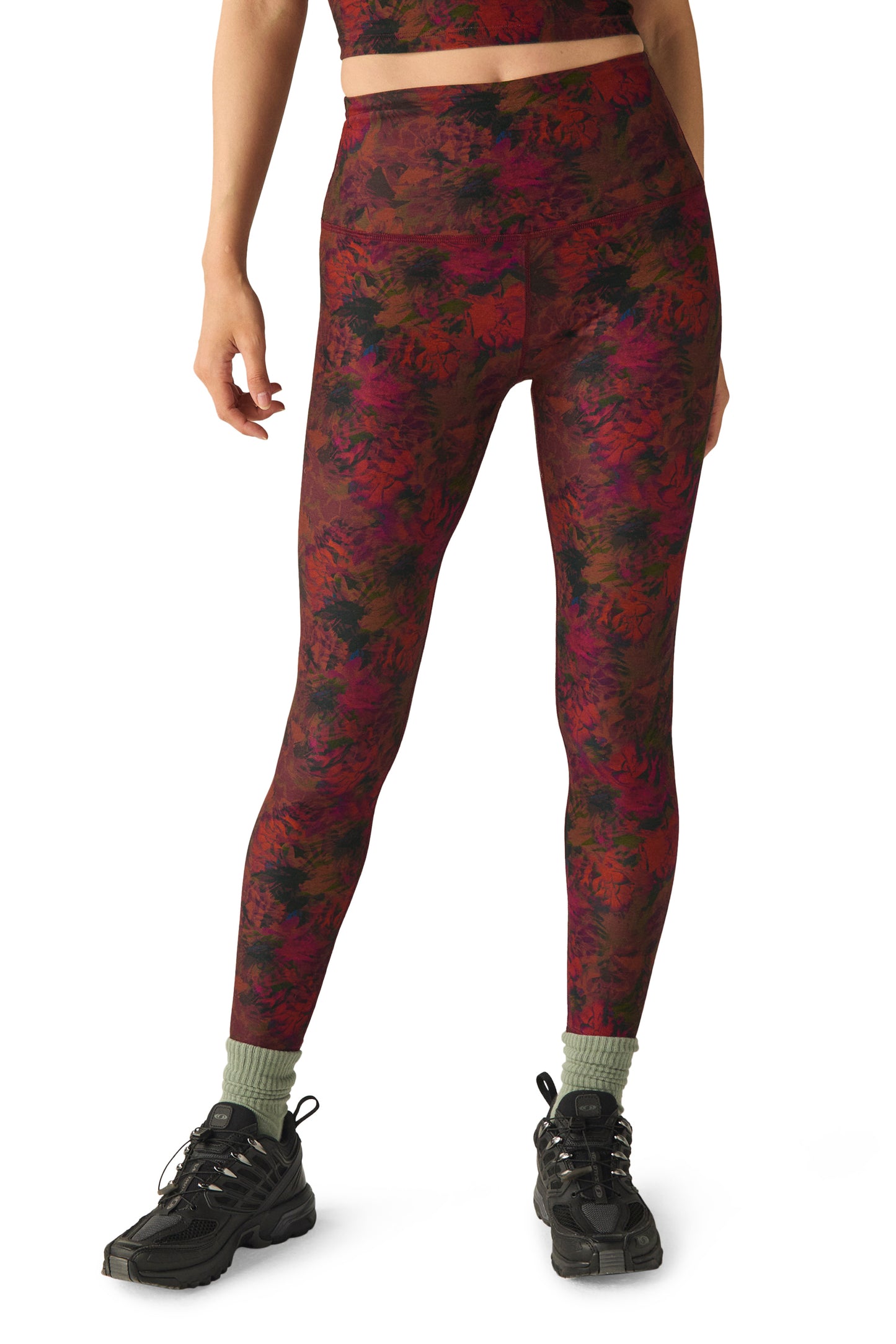 CAUGHT IN THE MIDI SPACEDYE LEGGING MIDNIGHT FLORAL