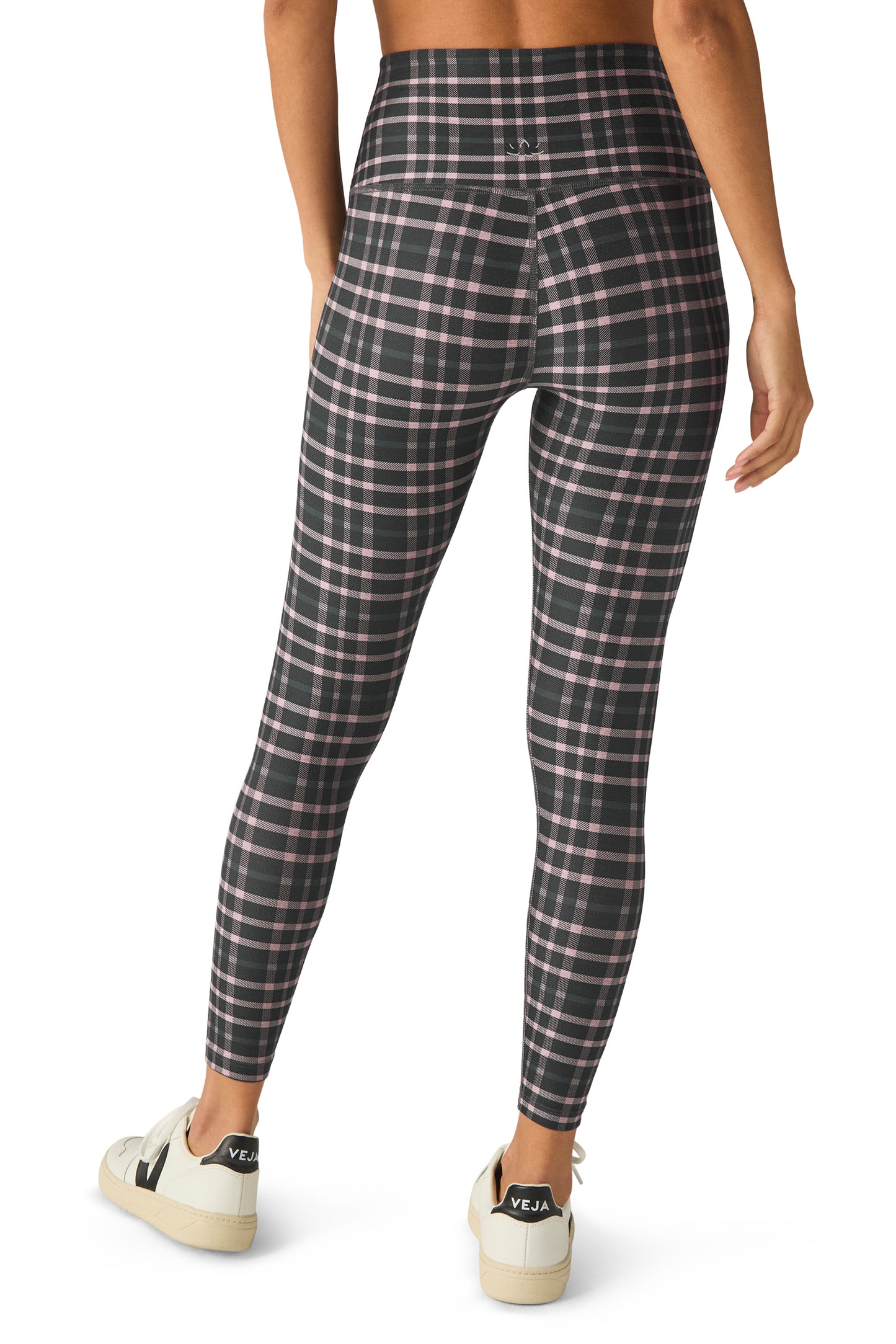 CAUGHT IN THE MIDI SPACEDYE LEGGING PREPPY PLAID