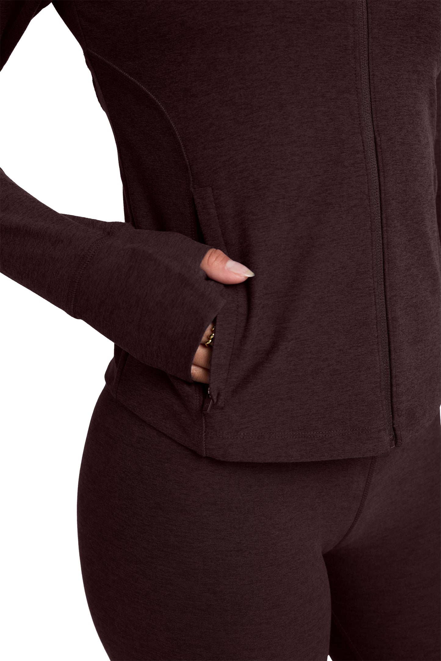 ACTIVE TRAILS SPACEDYE JACKET DARK CHOCOLATE