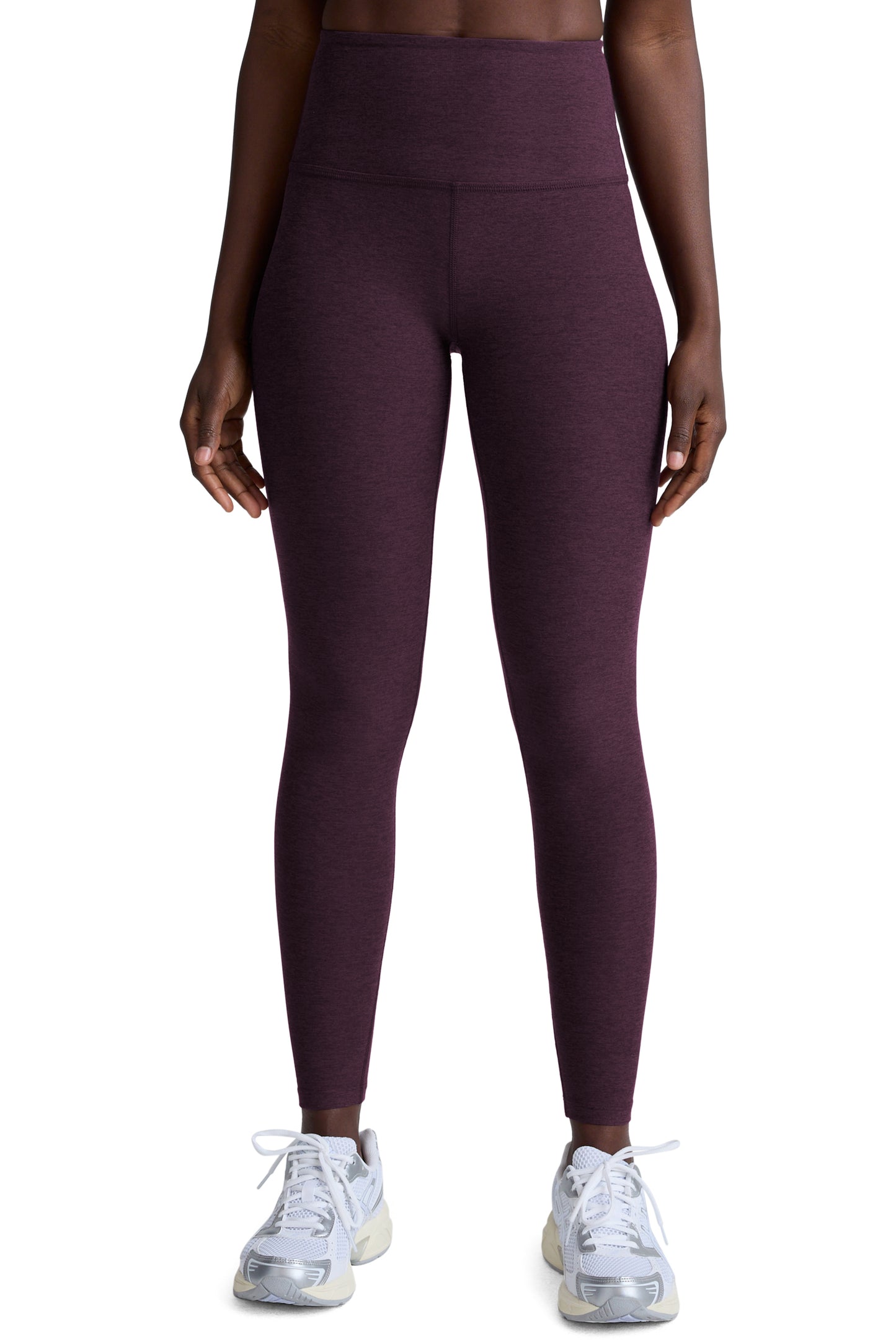 CAUGHT IN THE MIDI SPACEDYE LEGGING EGGPLANT PURPLE