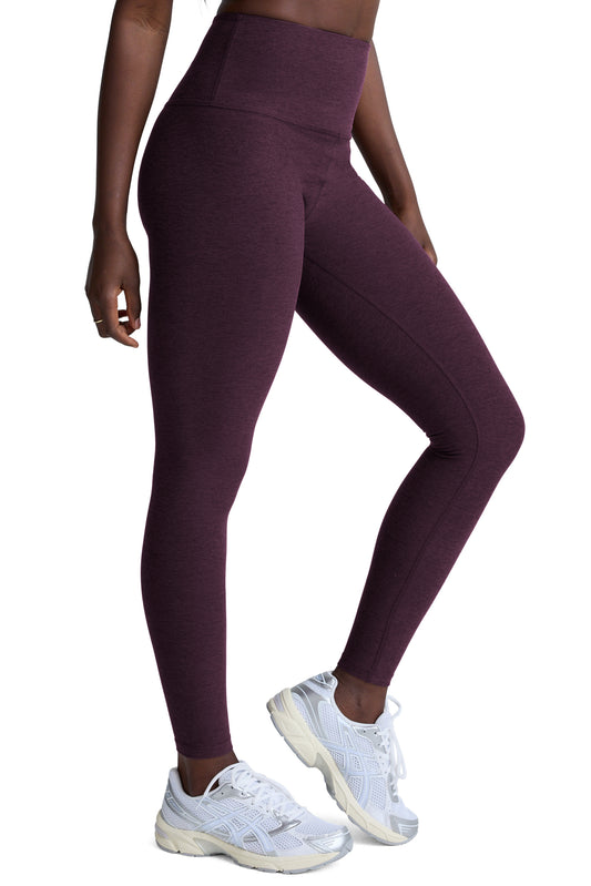CAUGHT IN THE MIDI SPACEDYE LEGGING EGGPLANT PURPLE