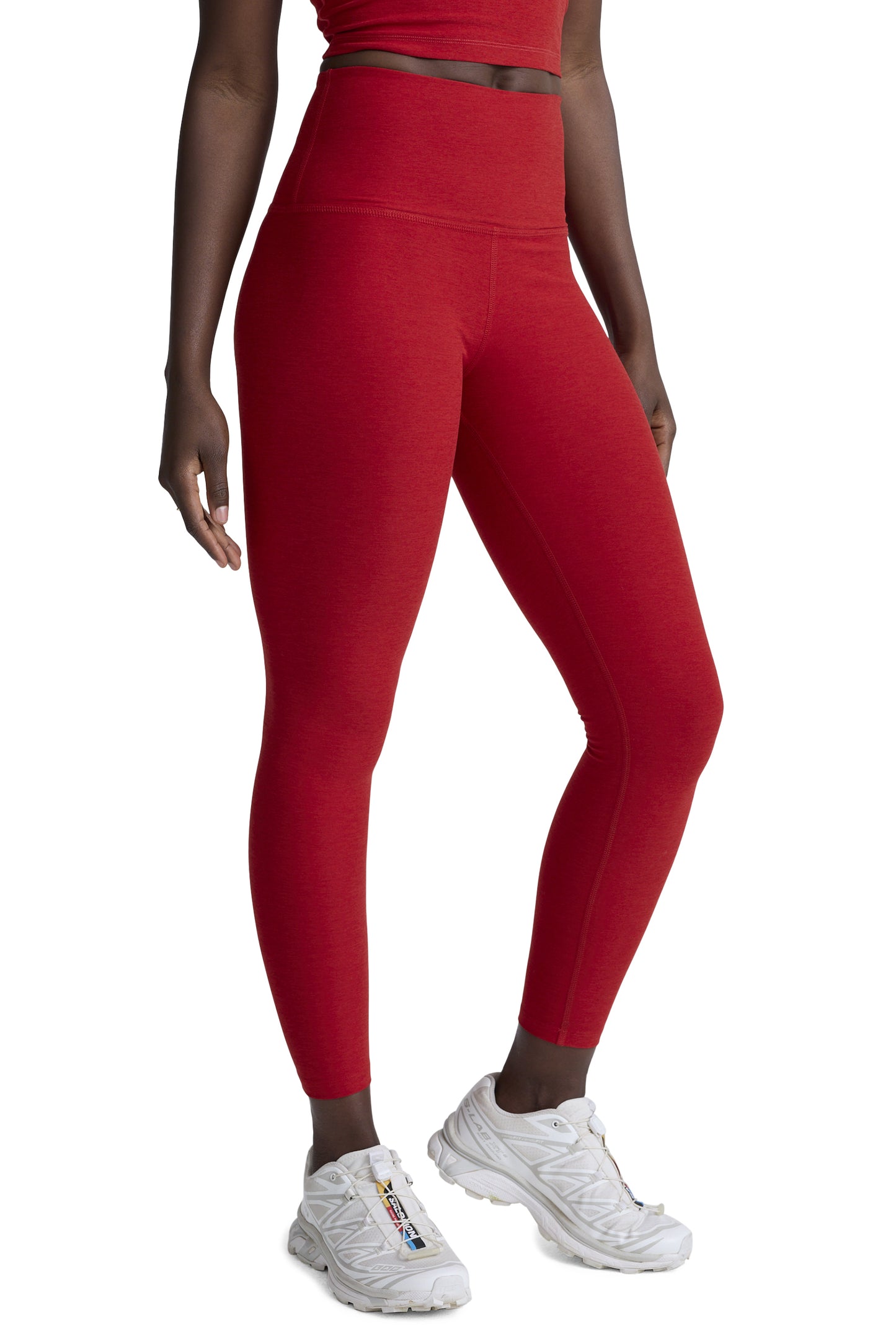CAUGHT IN THE MIDI SPACEDYE LEGGING HOLLY RED