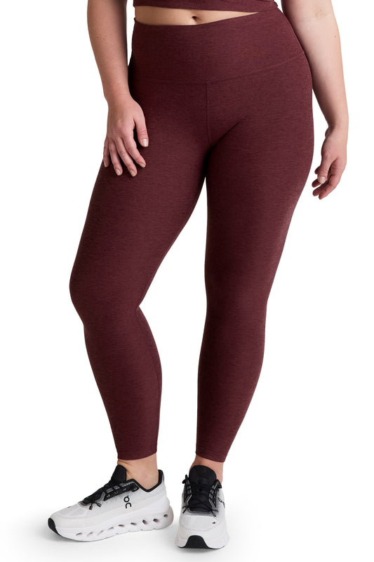 CAUGHT IN THE MIDI SPACEDYE LEGGING MIDNIGHT BURGUNDY