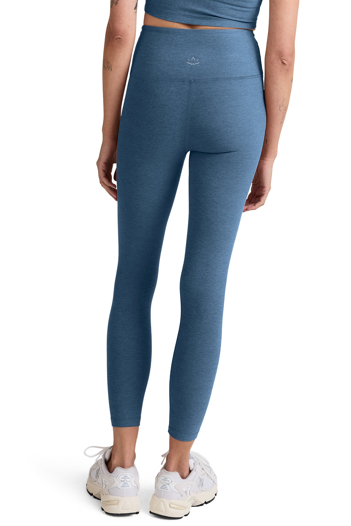 CAUGHT IN THE MIDI SPACEDYE LEGGING WASHED DENIM