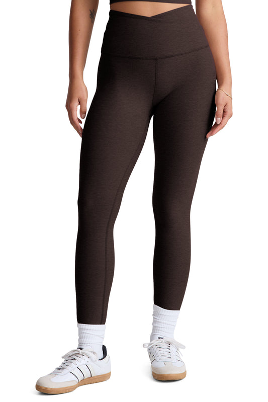 AT YOUR LEISURE SPACEDYE MIDI LEGGING DARK CHOCOLATE
