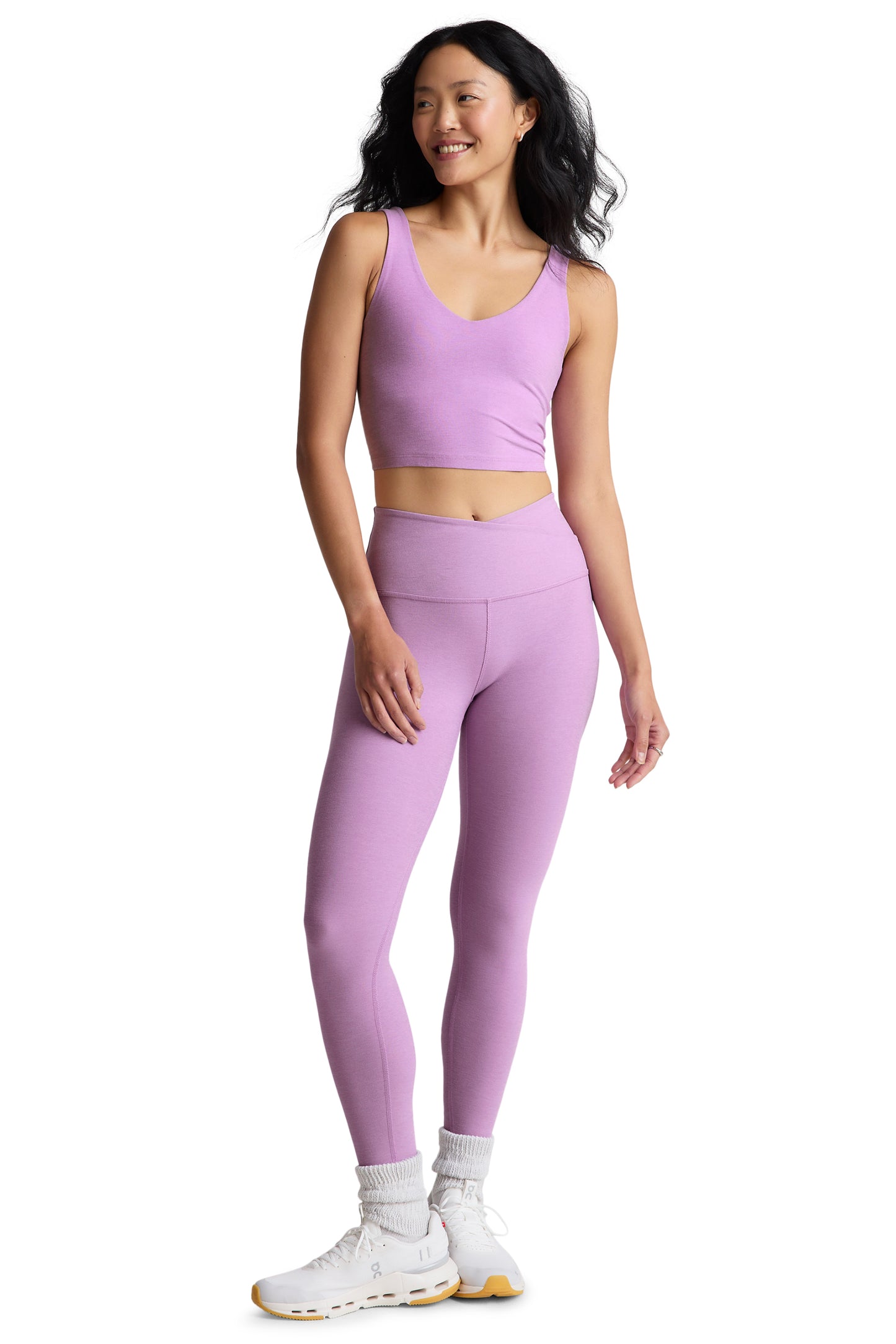 GOOD DAY SPACEDYE CROPPED TANK LILAC PETAL