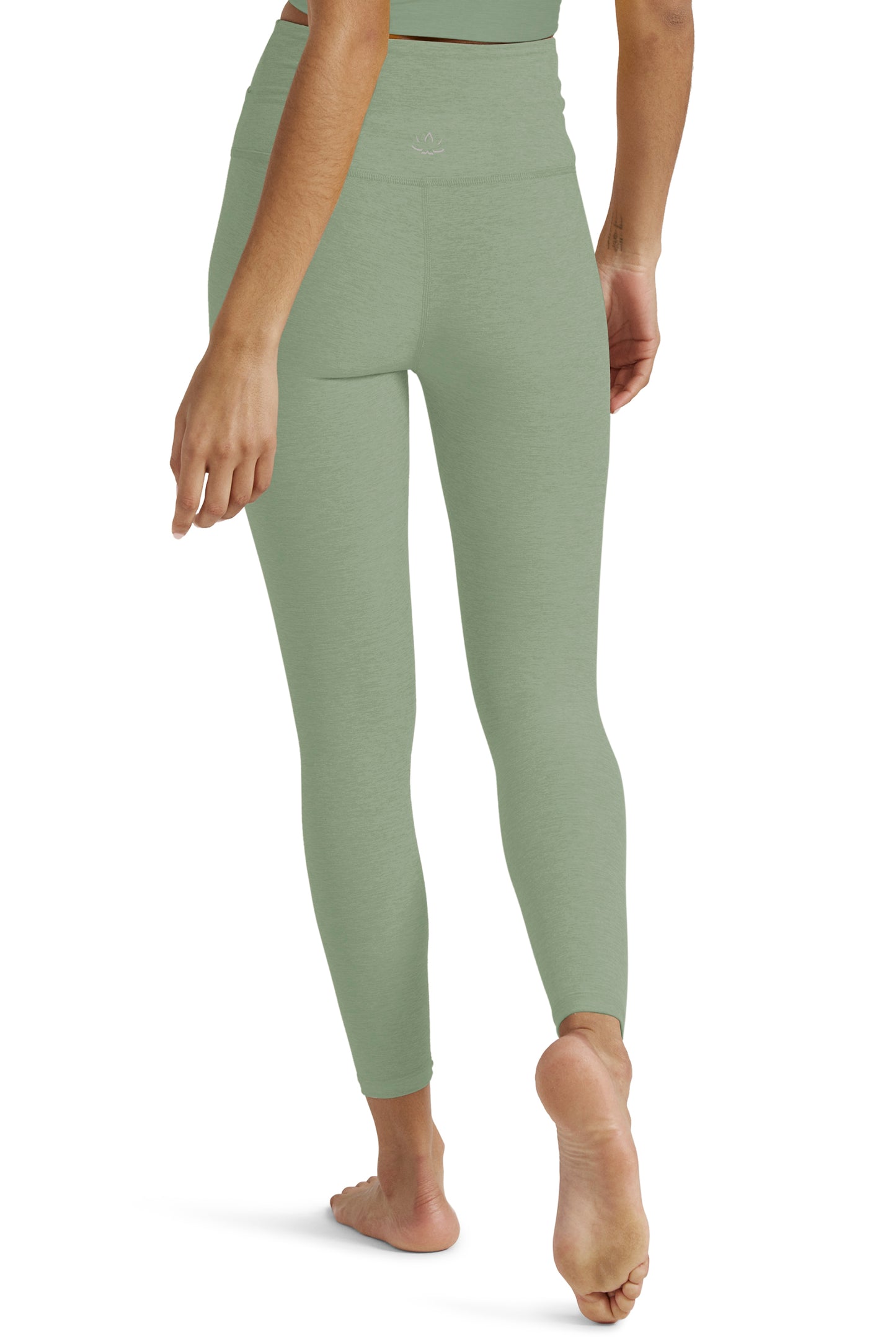 AT YOUR LEISURE SPACEDYE MIDI LEGGING MINTY SLATE