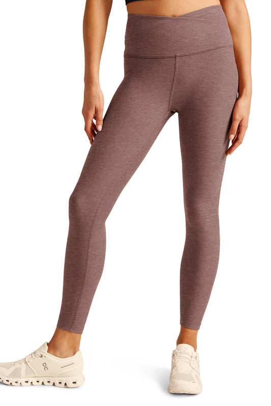 AT YOUR LEISURE SPACEDYE MIDI LEGGING ROSE BRUSH