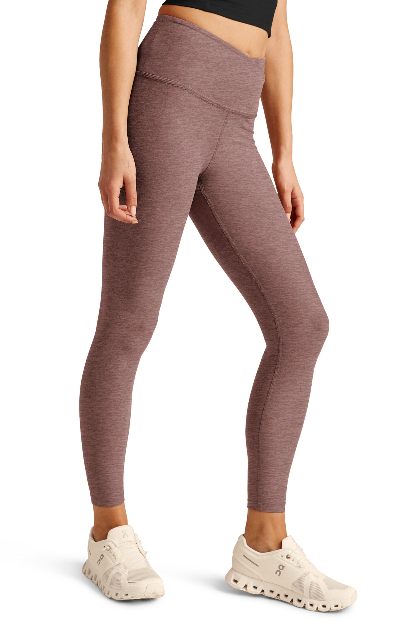 AT YOUR LEISURE SPACEDYE MIDI LEGGING ROSE BRUSH