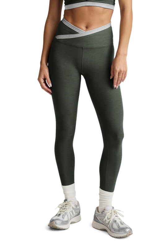 OUTLINES SPACEDYE MIDI LEGGING DUSTY FOREST