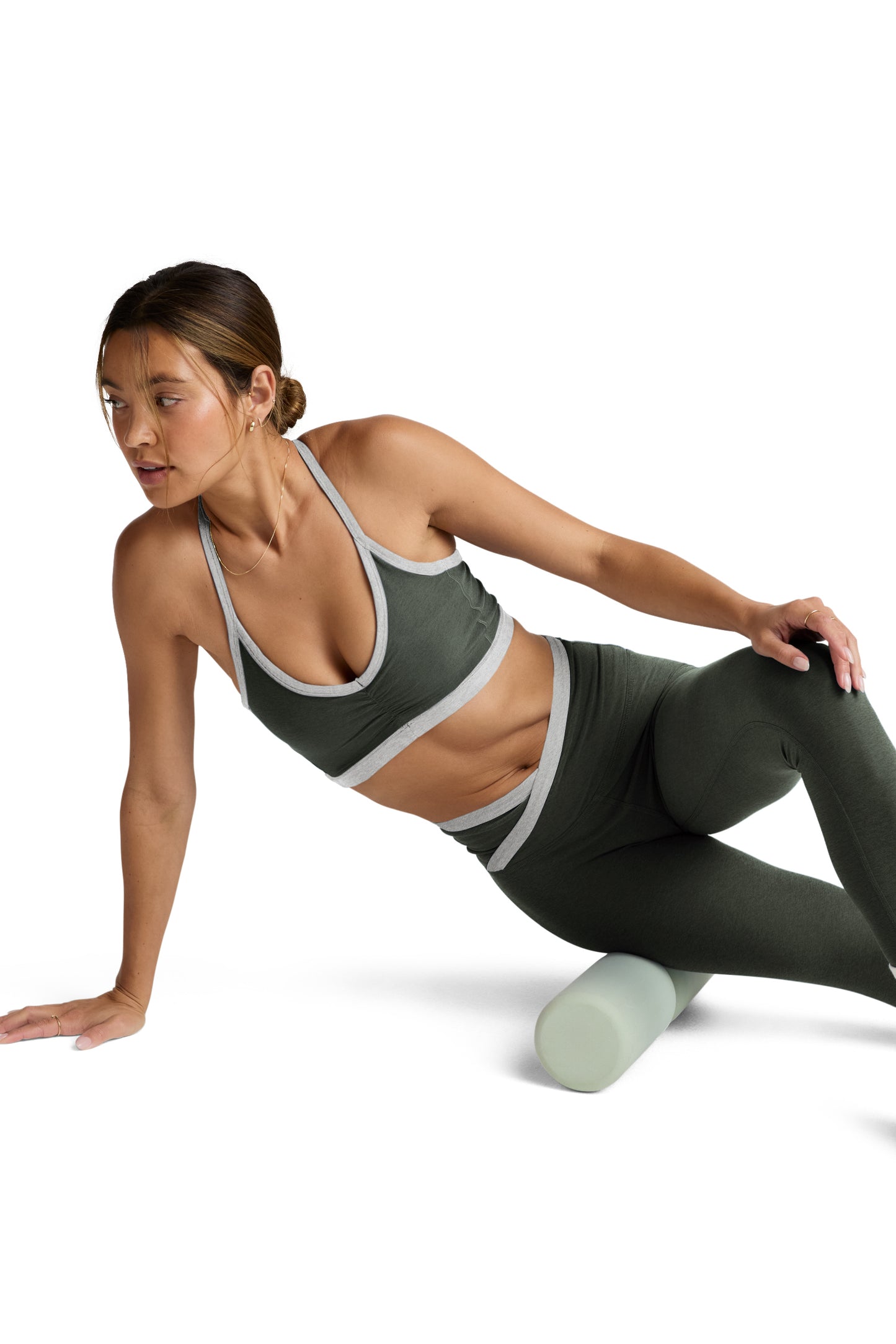 OUTLINES SPACEDYE MIDI LEGGING DUSTY FOREST