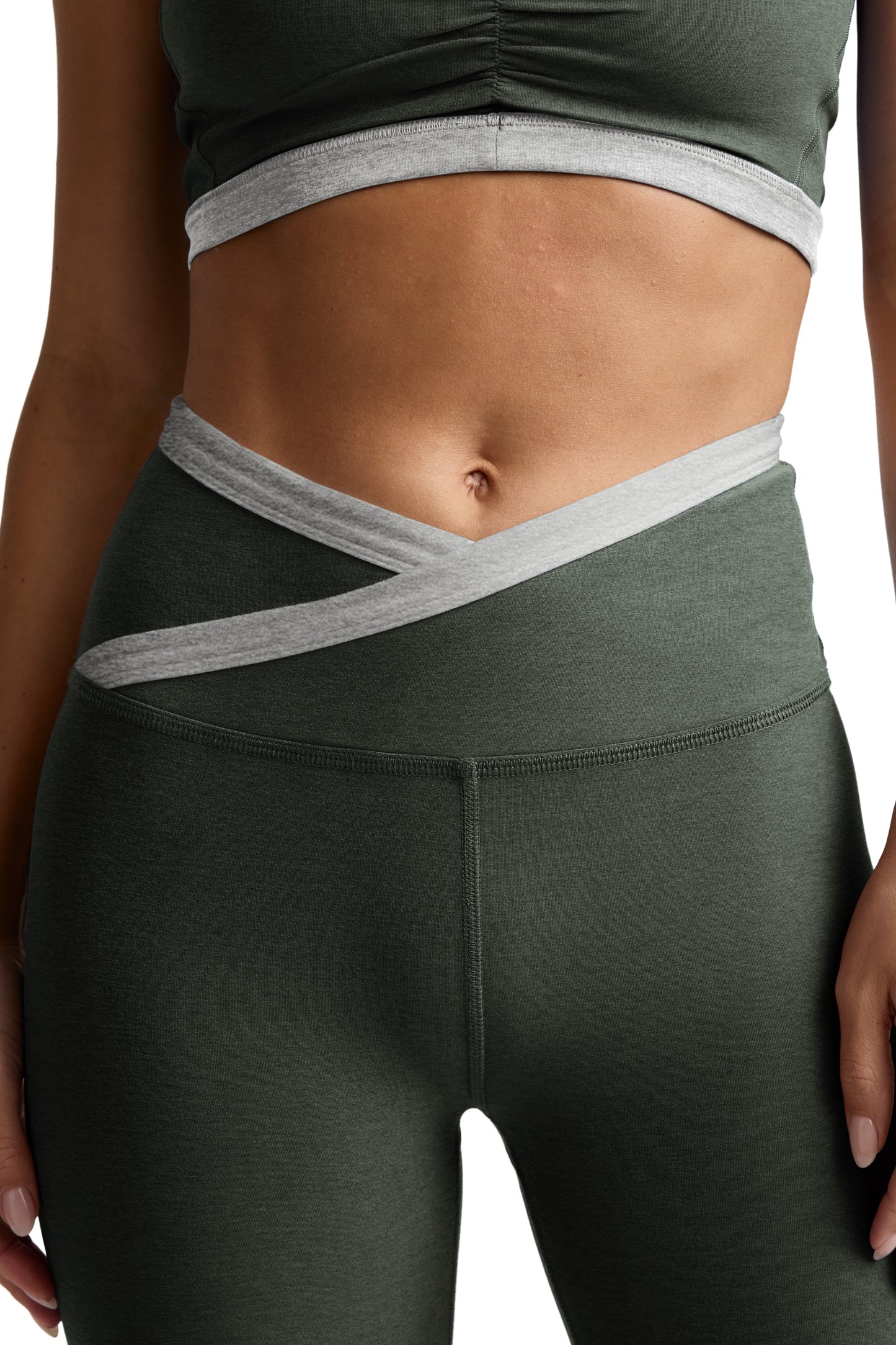 OUTLINES SPACEDYE MIDI LEGGING DUSTY FOREST